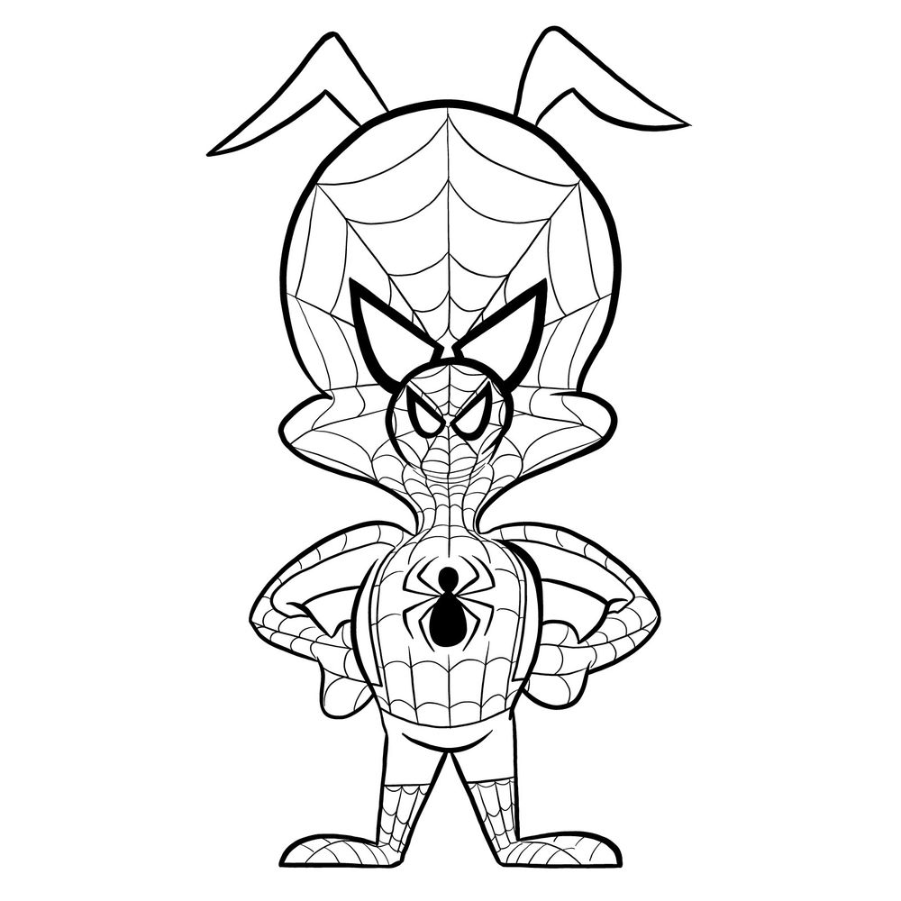 How to draw Spider-Ham