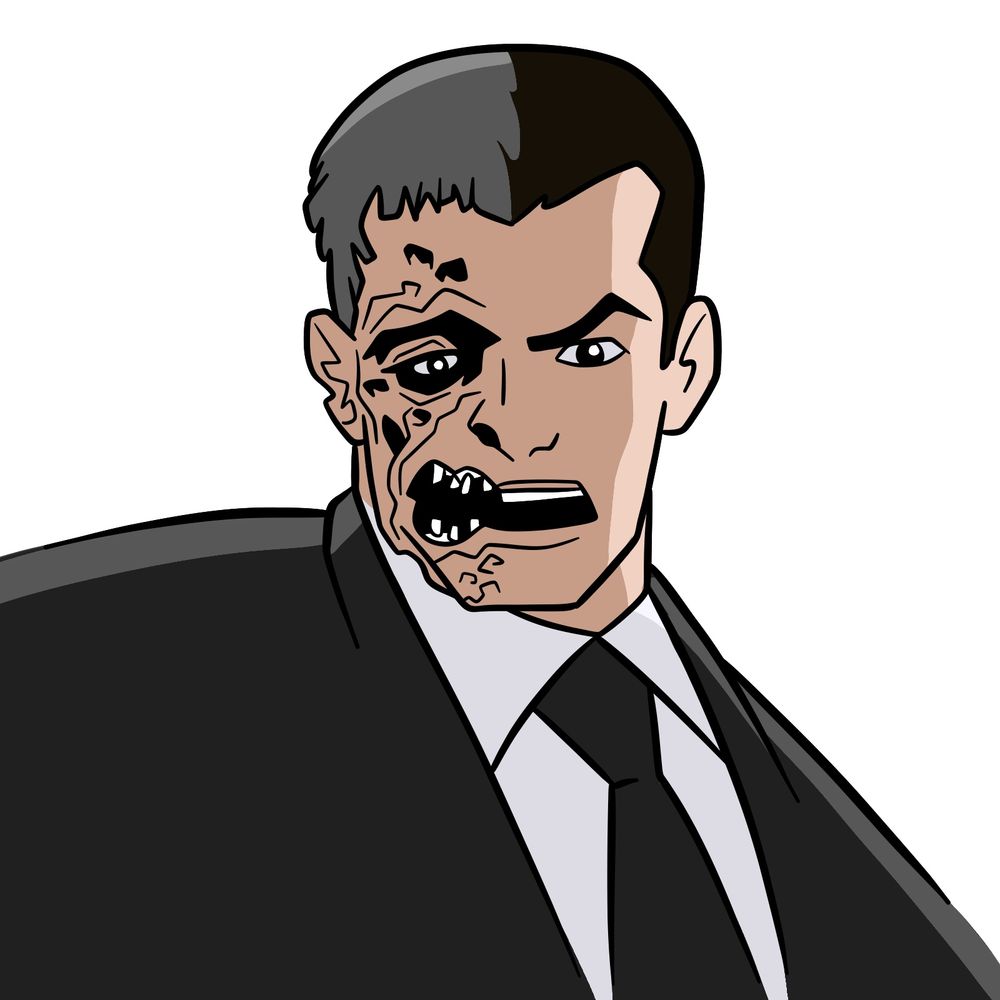 Learn How to Draw Two-Face from Batman: Caped Crusader