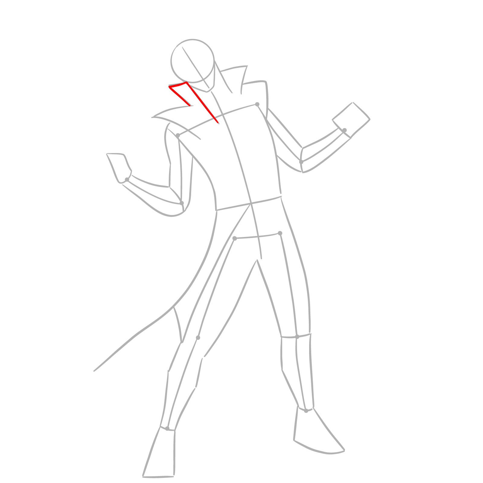 How to Draw The Batman Who Laughs - step 04