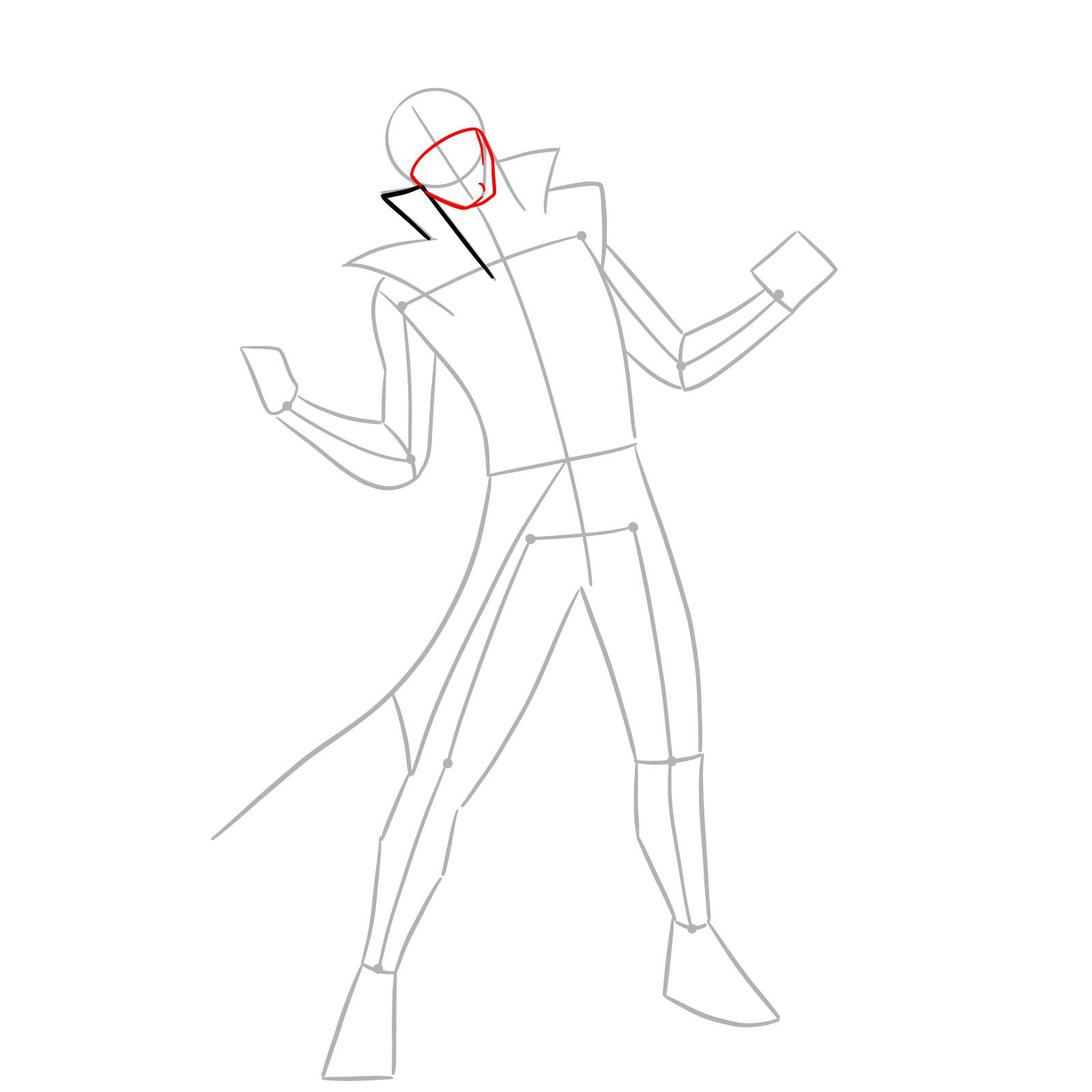 How to Draw The Batman Who Laughs - step 05