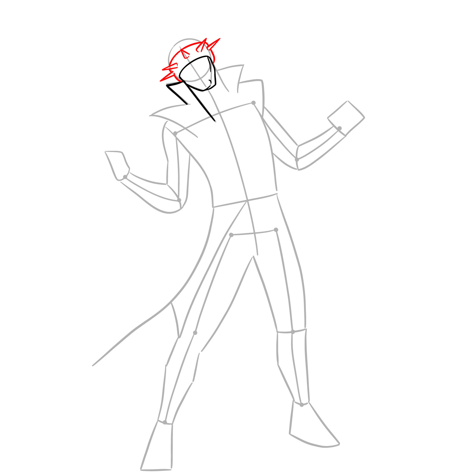 How to Draw The Batman Who Laughs - step 06
