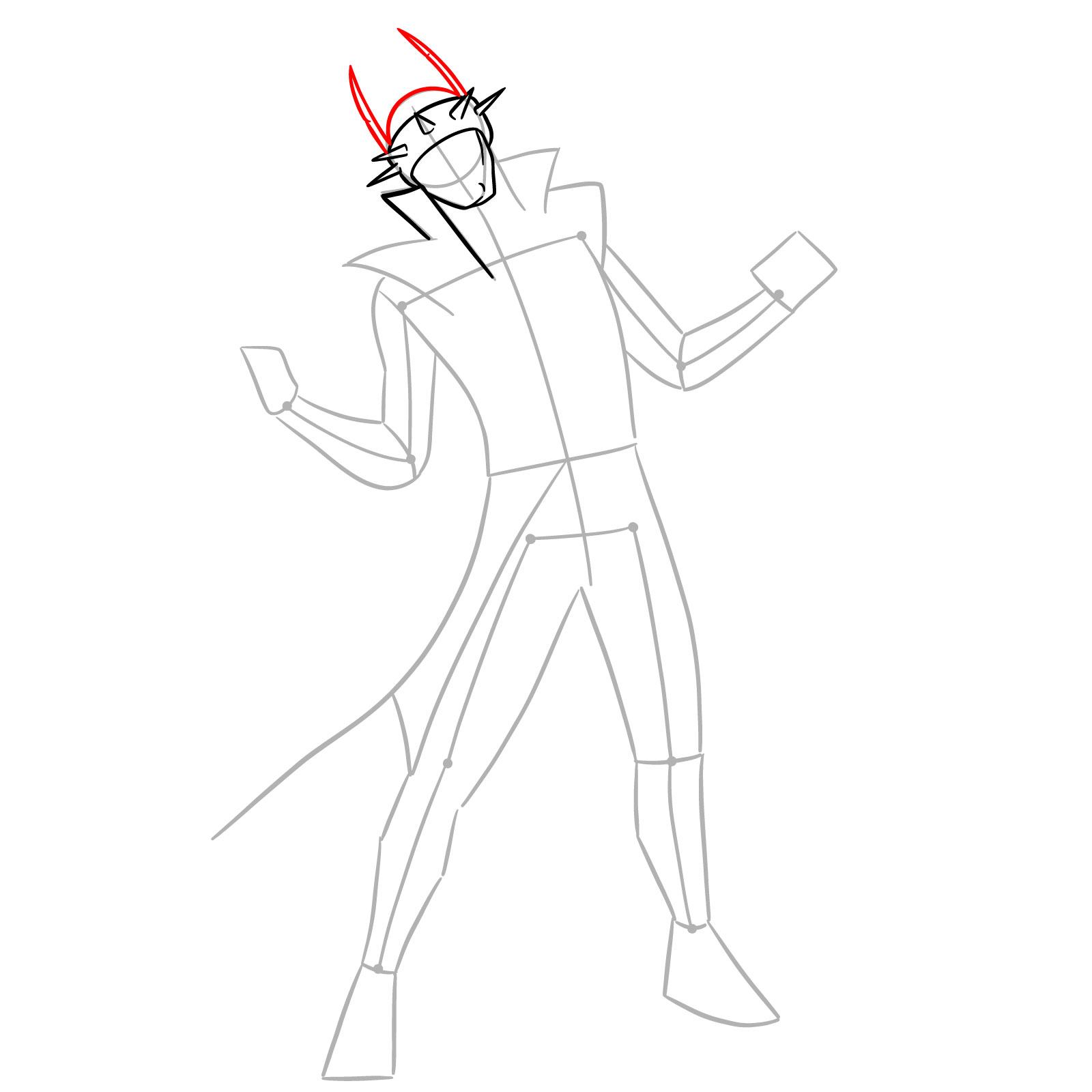 How to Draw The Batman Who Laughs - step 07