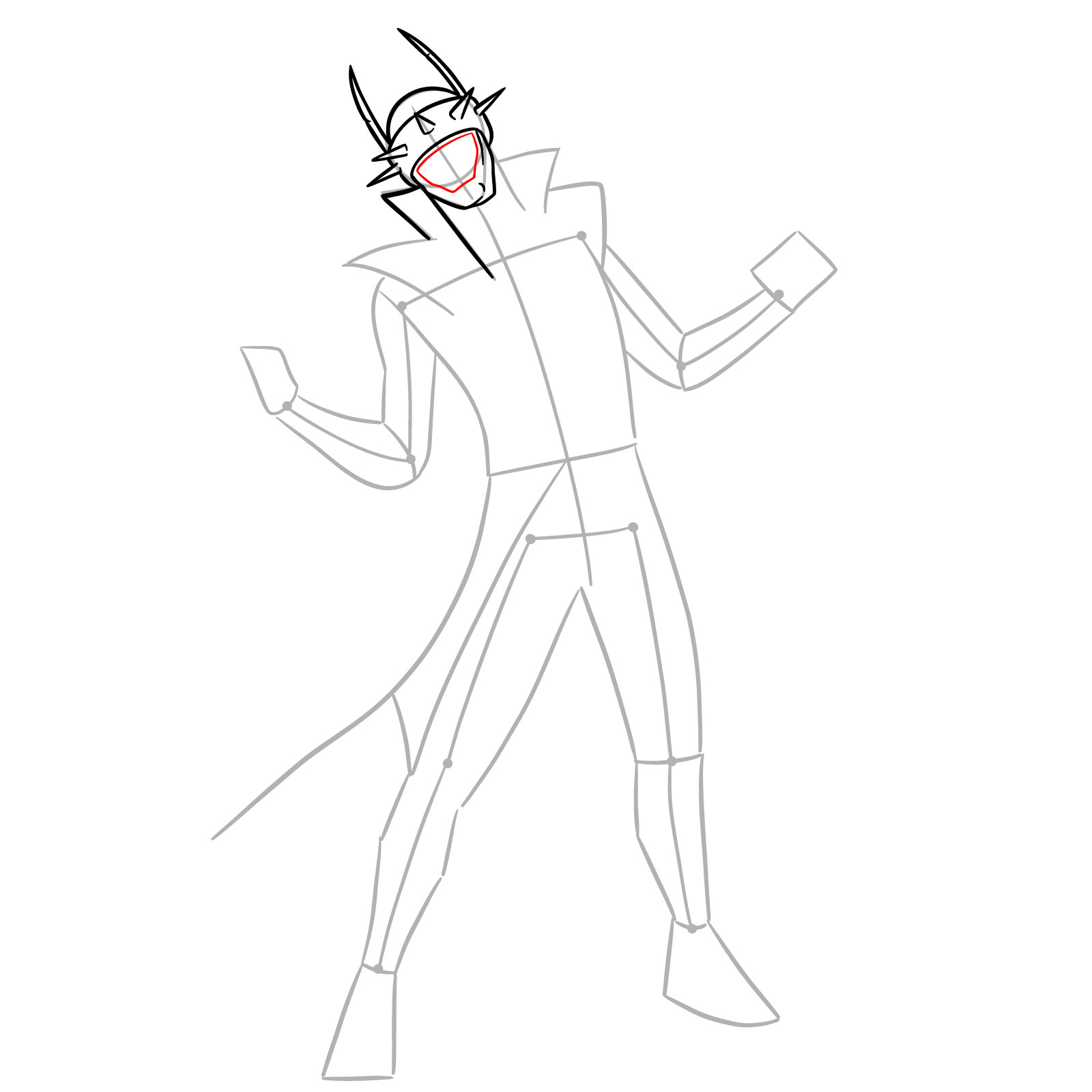 How to Draw The Batman Who Laughs - step 08