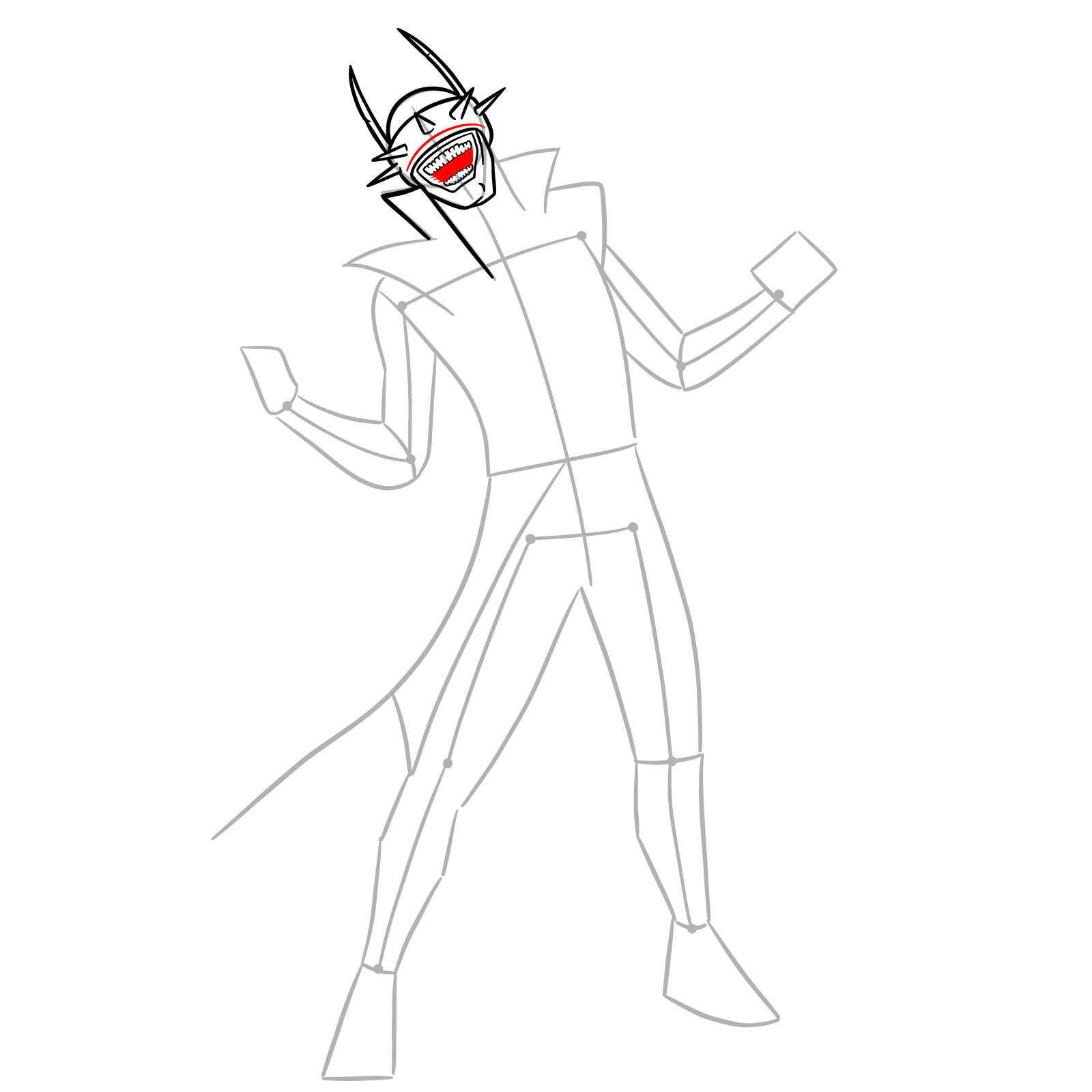 How to Draw The Batman Who Laughs - step 10
