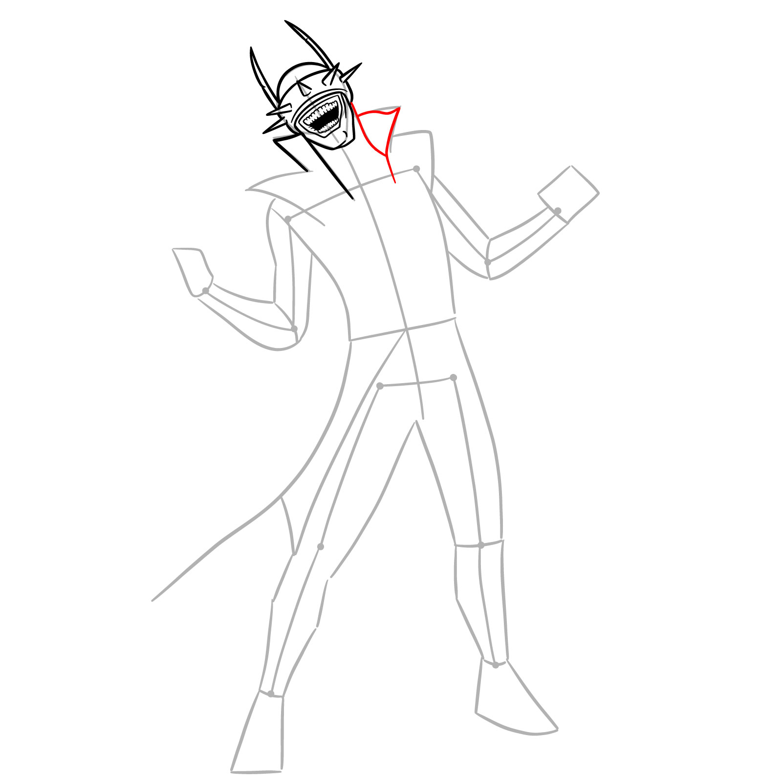 How to Draw The Batman Who Laughs - step 11