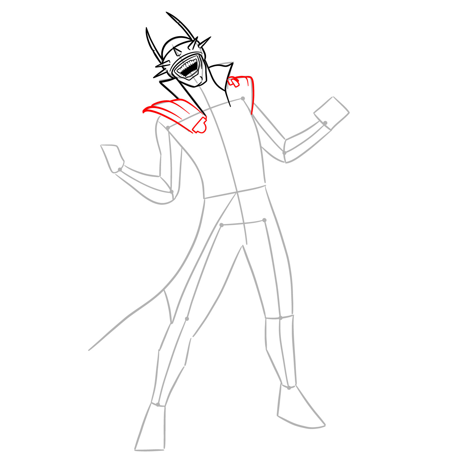 How to Draw The Batman Who Laughs - step 12