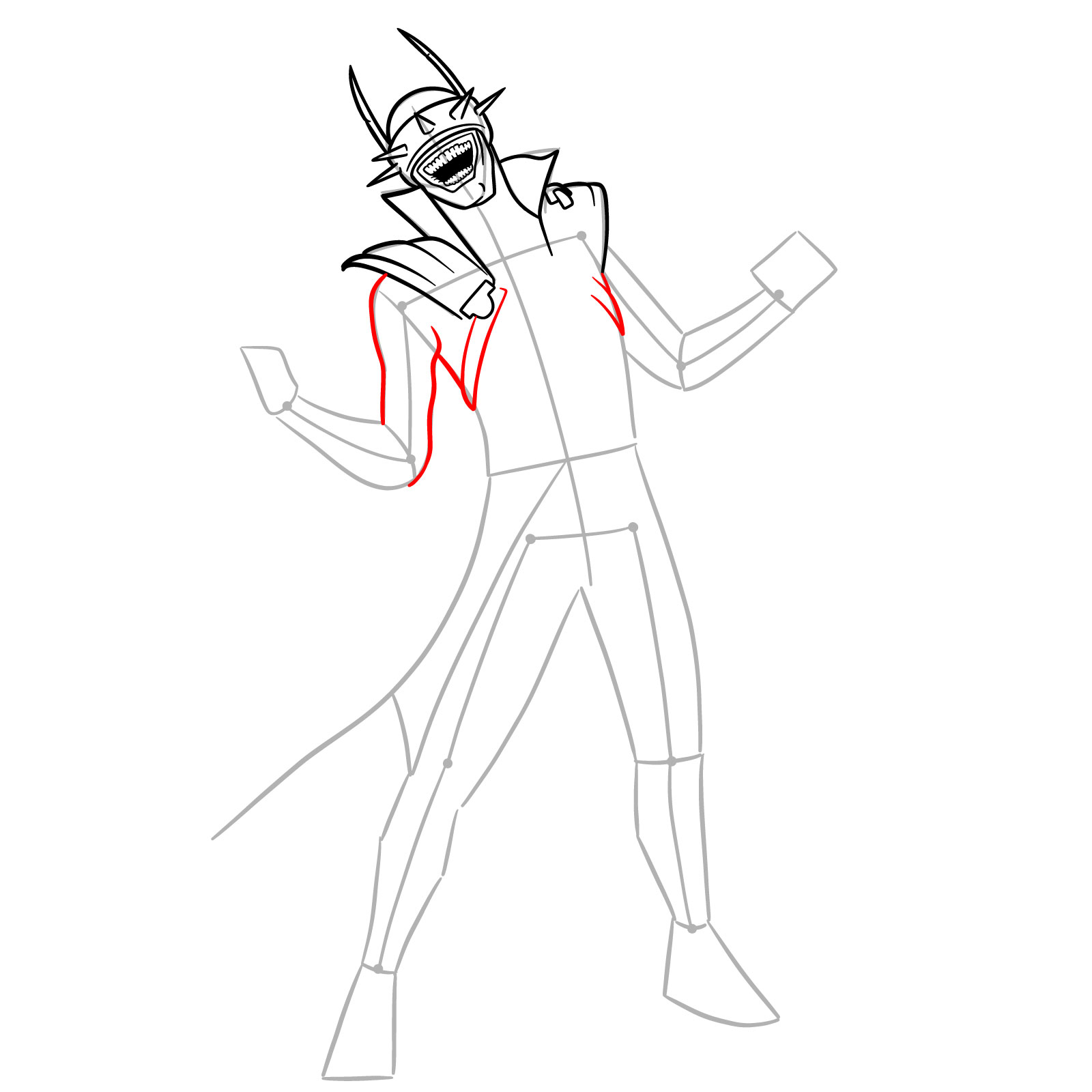 How to Draw The Batman Who Laughs - step 13