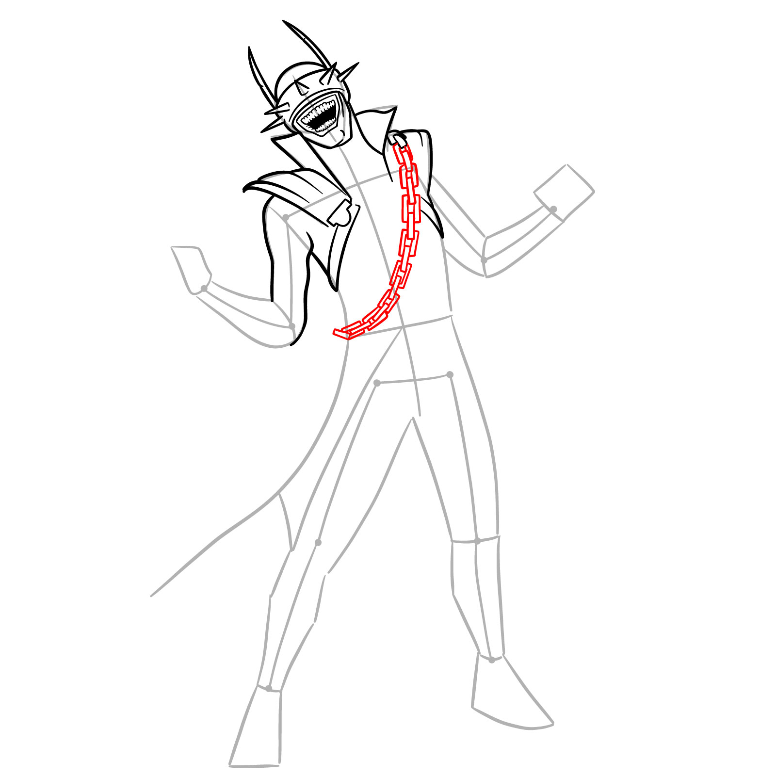 How to Draw The Batman Who Laughs - step 14