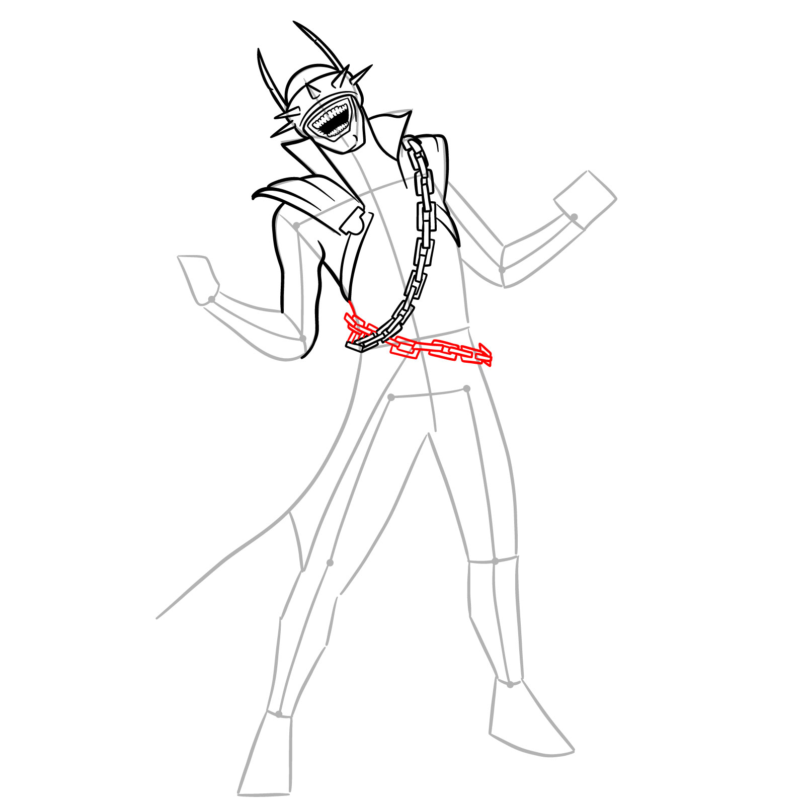 How to Draw The Batman Who Laughs - step 15