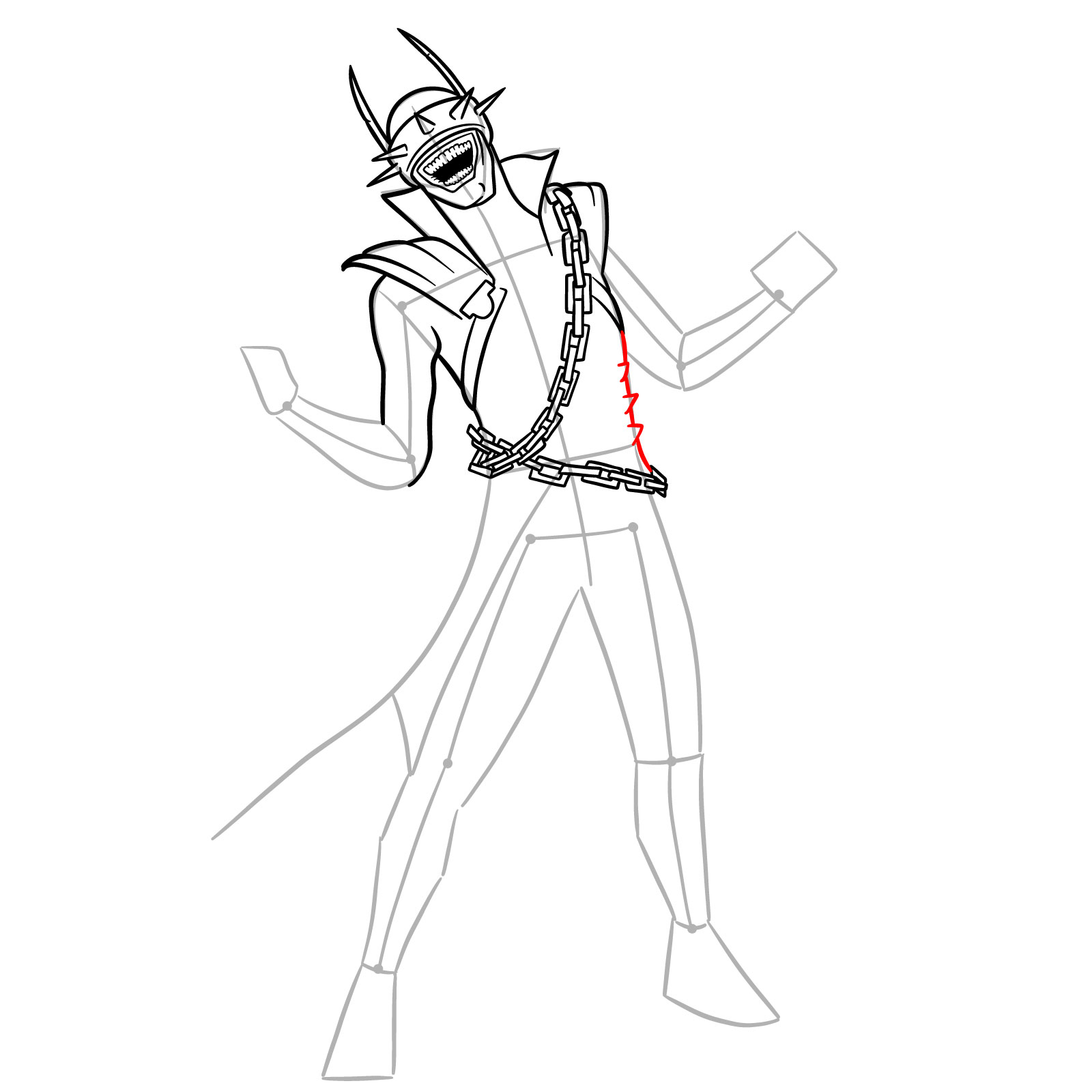 How to Draw The Batman Who Laughs - step 16