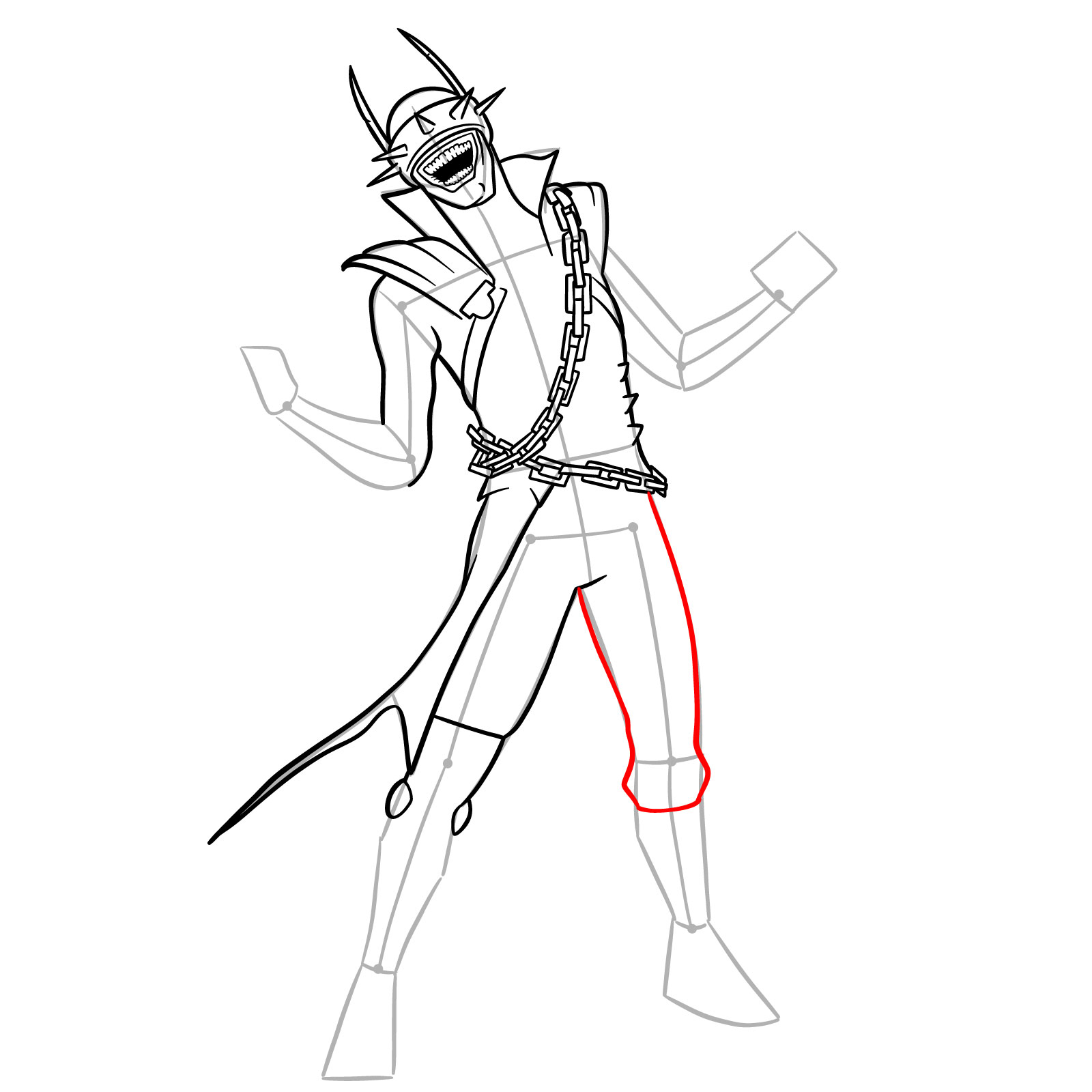 How to Draw The Batman Who Laughs - step 19