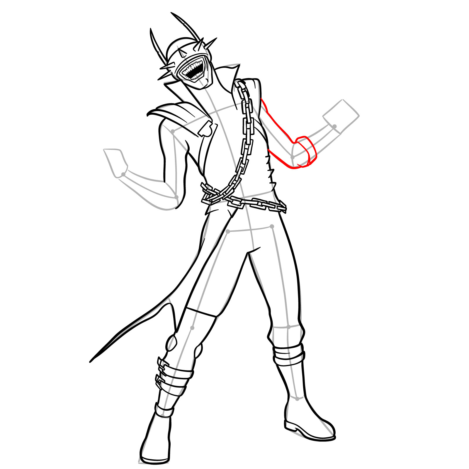 How to Draw The Batman Who Laughs - step 23