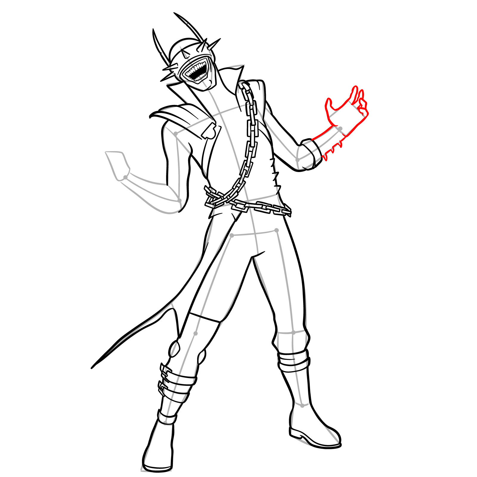 How to Draw The Batman Who Laughs - step 24