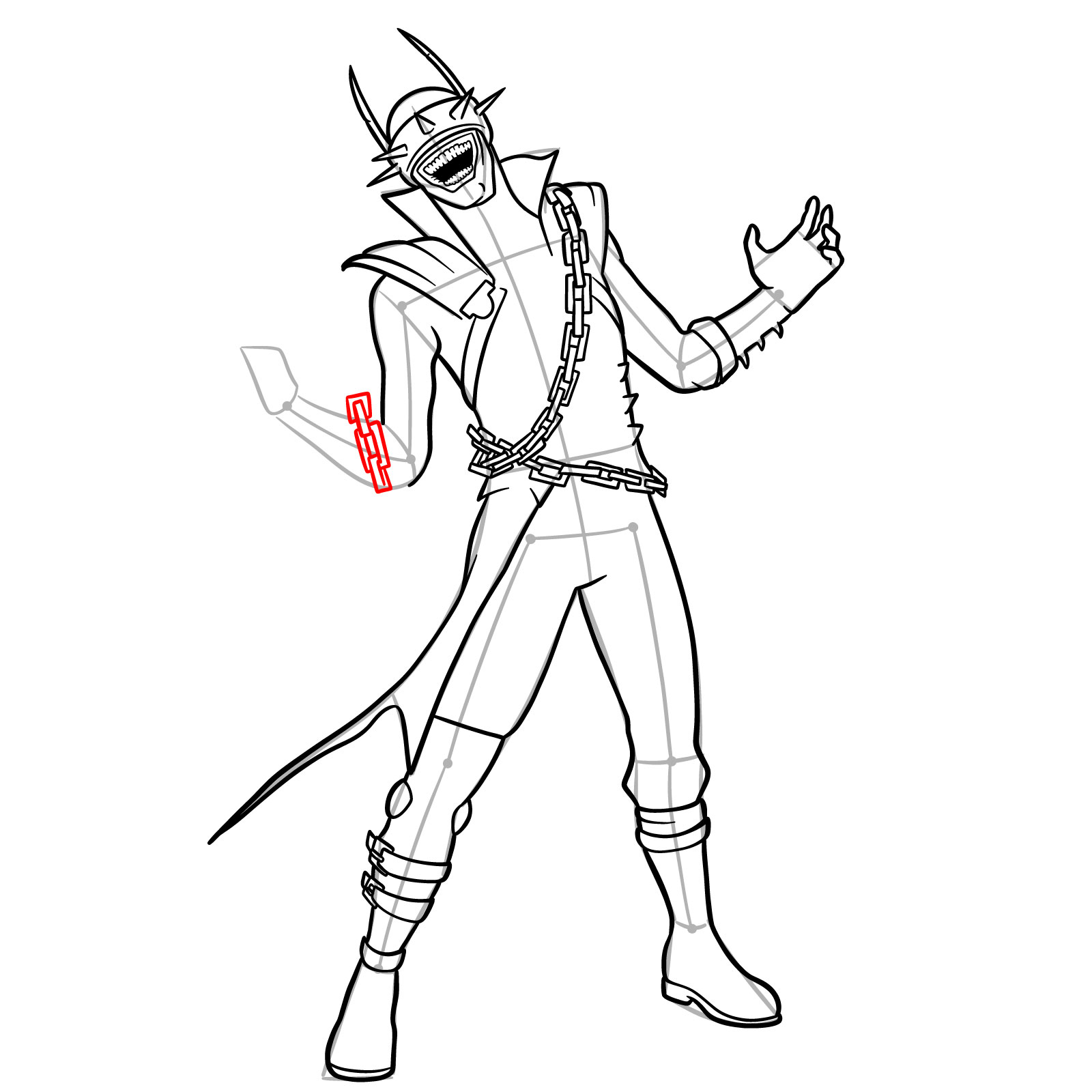 How to Draw The Batman Who Laughs - step 25