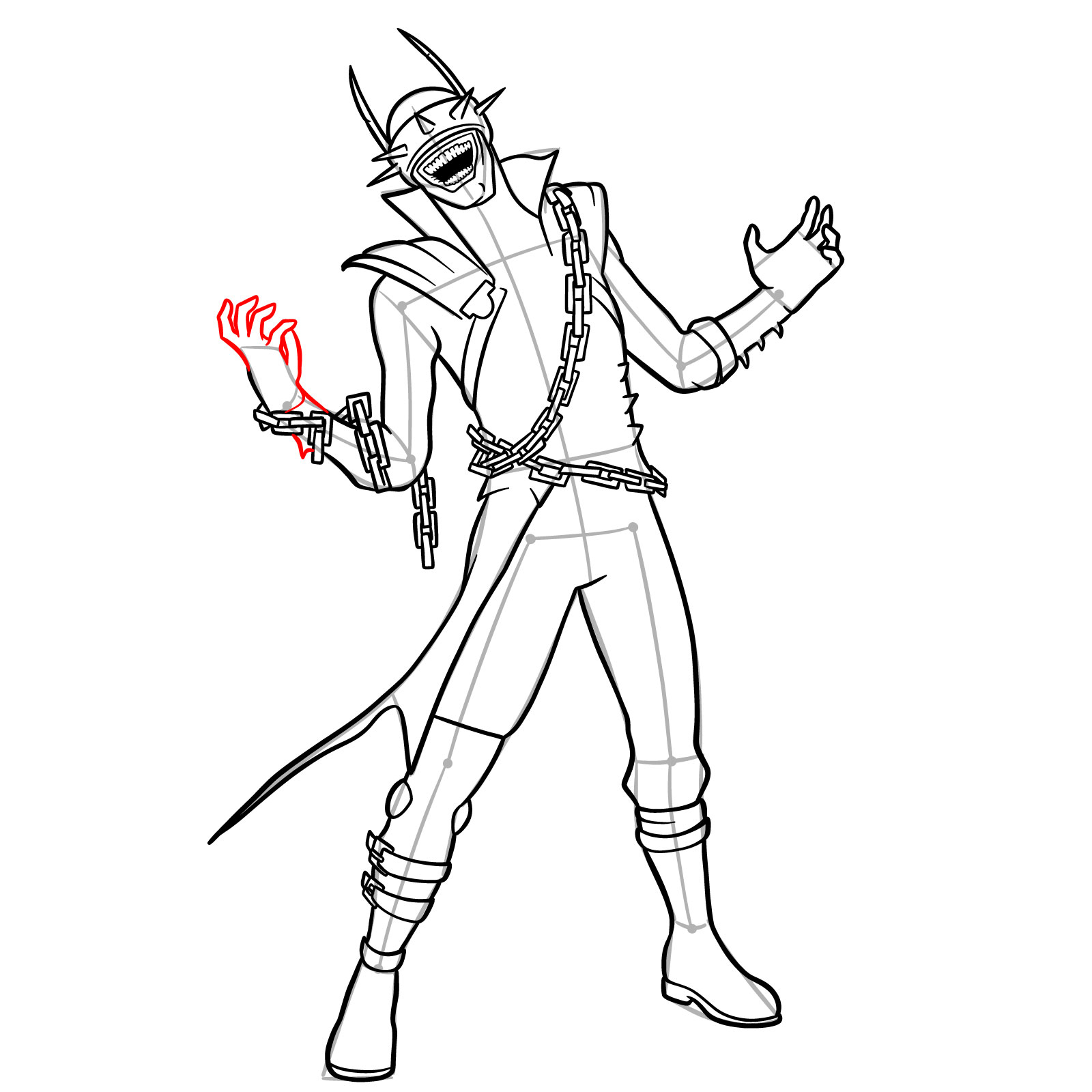 How to Draw The Batman Who Laughs - step 28
