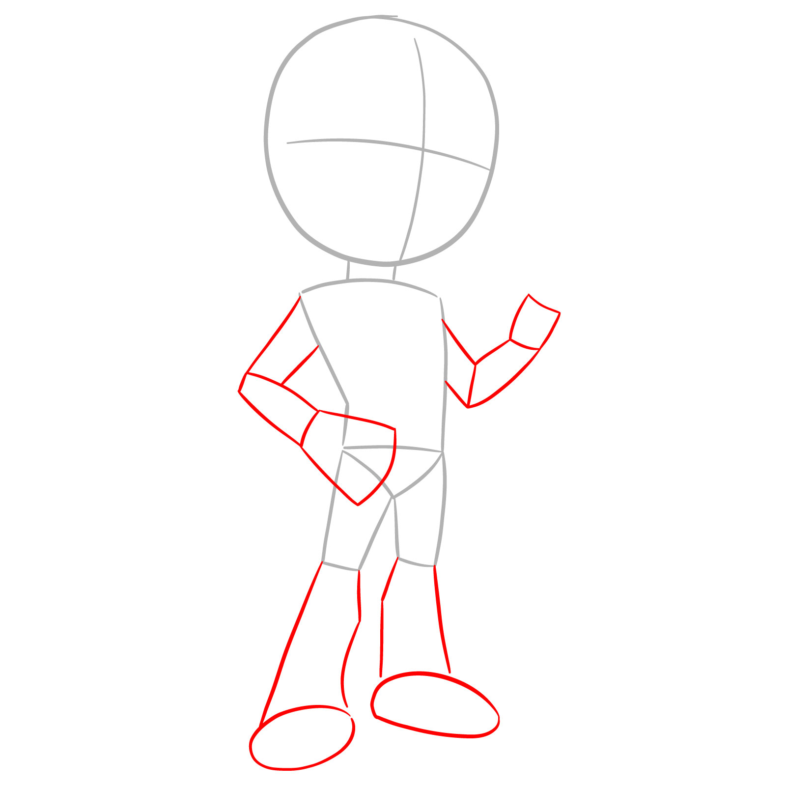How to Draw Miles Morales Spin - step 02