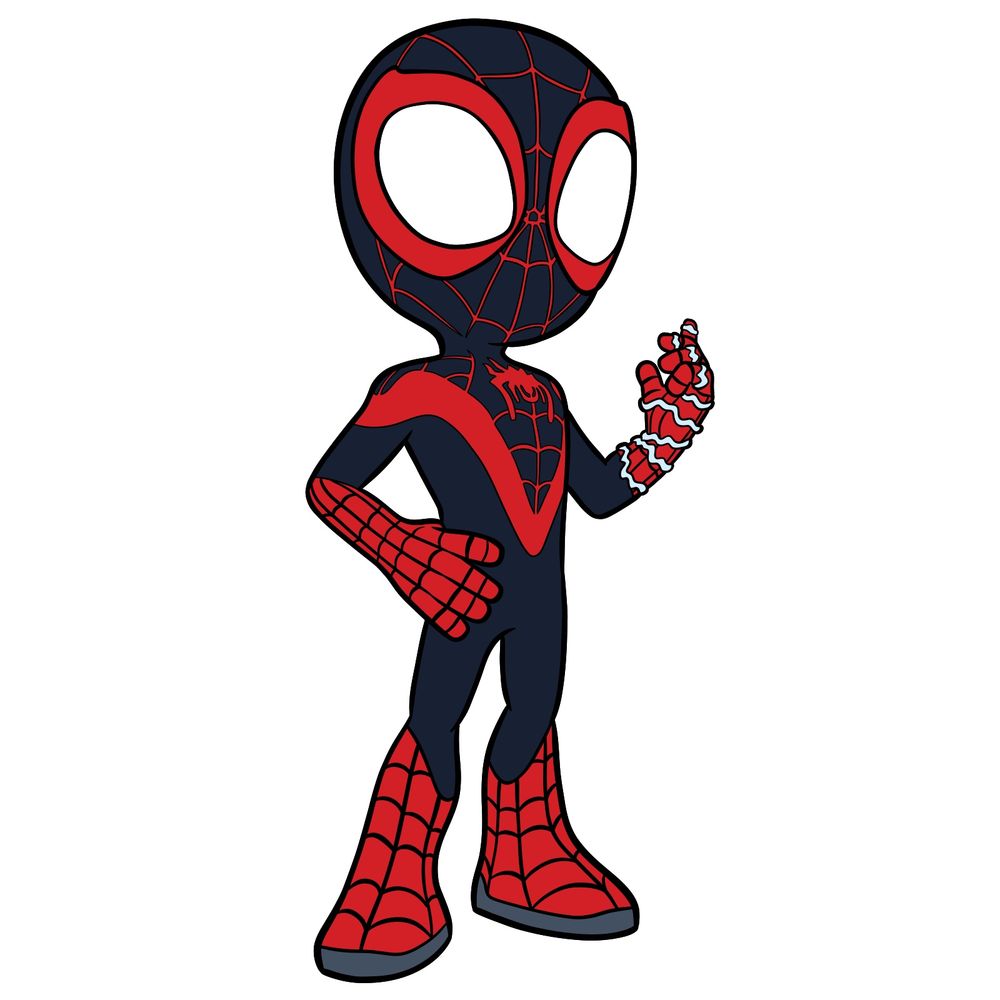 Drawing Miles Morales Spin from Spidey and His Amazing Friends Drawing Miles Morales Spin from Spidey and His Amazing Friends