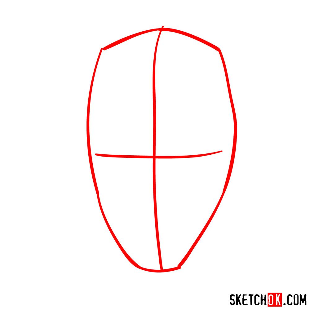 How to draw Darth Maul's face | Star Wars - step 01