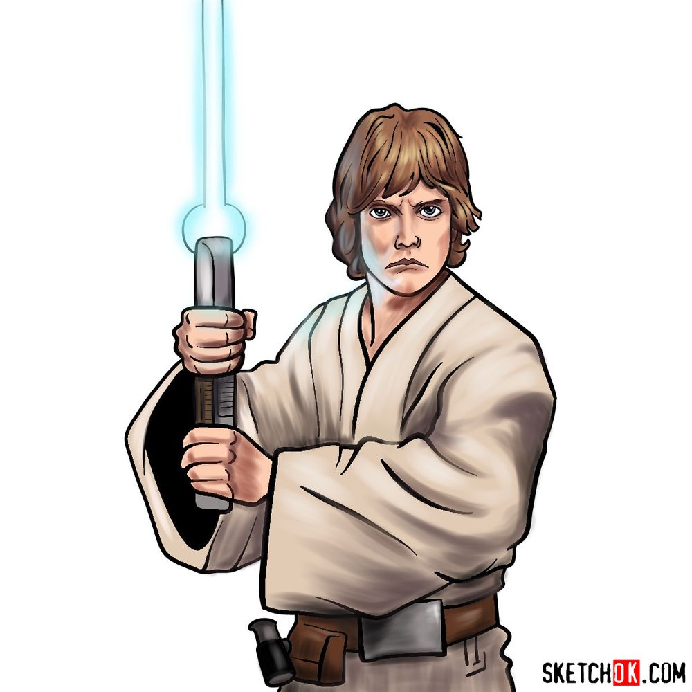 How to draw Luke Skywalker
