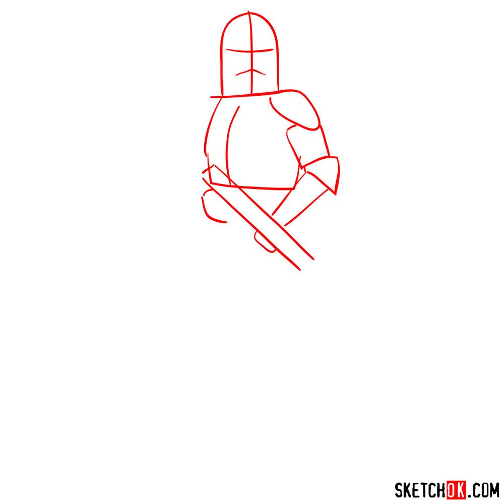 How to draw the Clone trooper - step 01