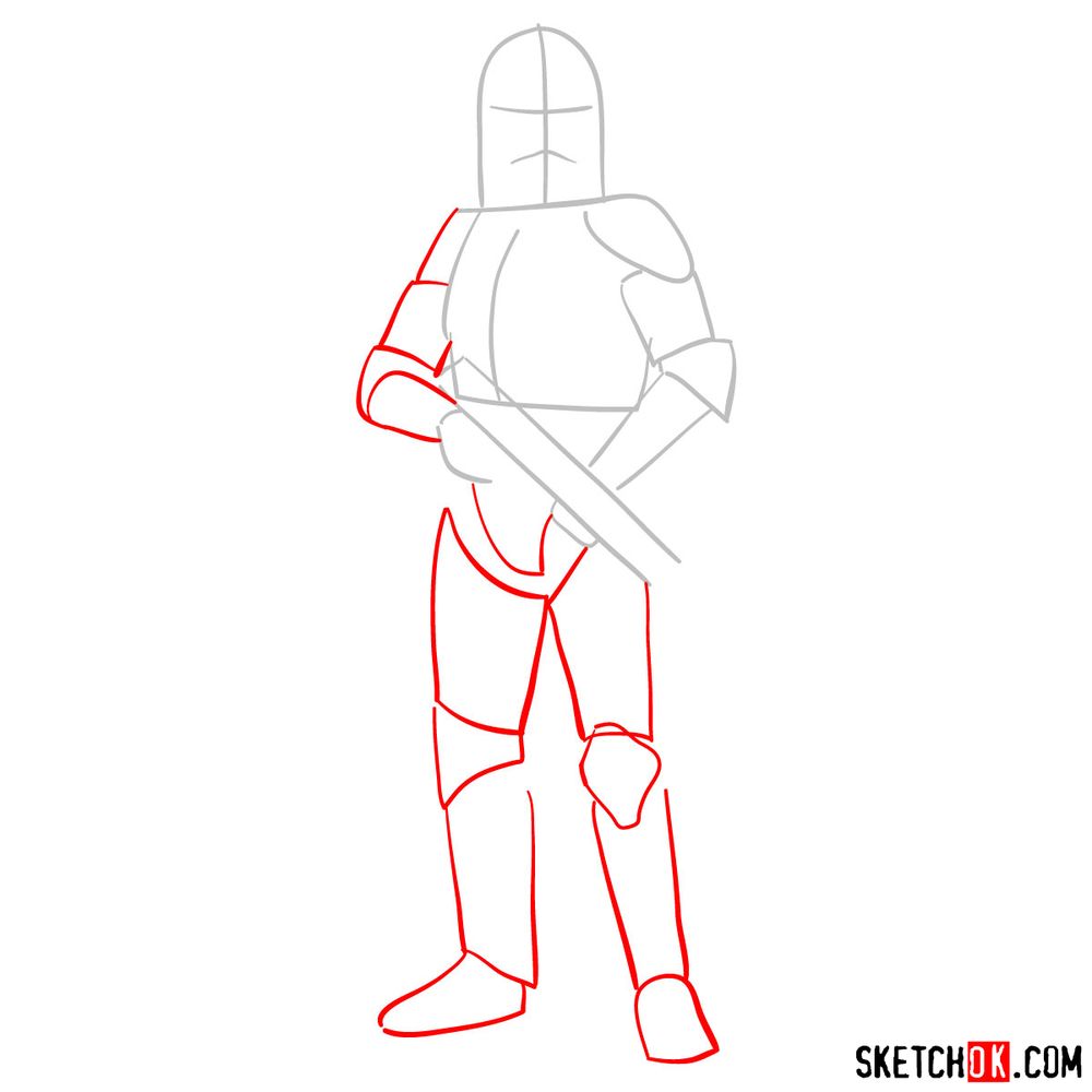 How to draw the Clone trooper - step 02
