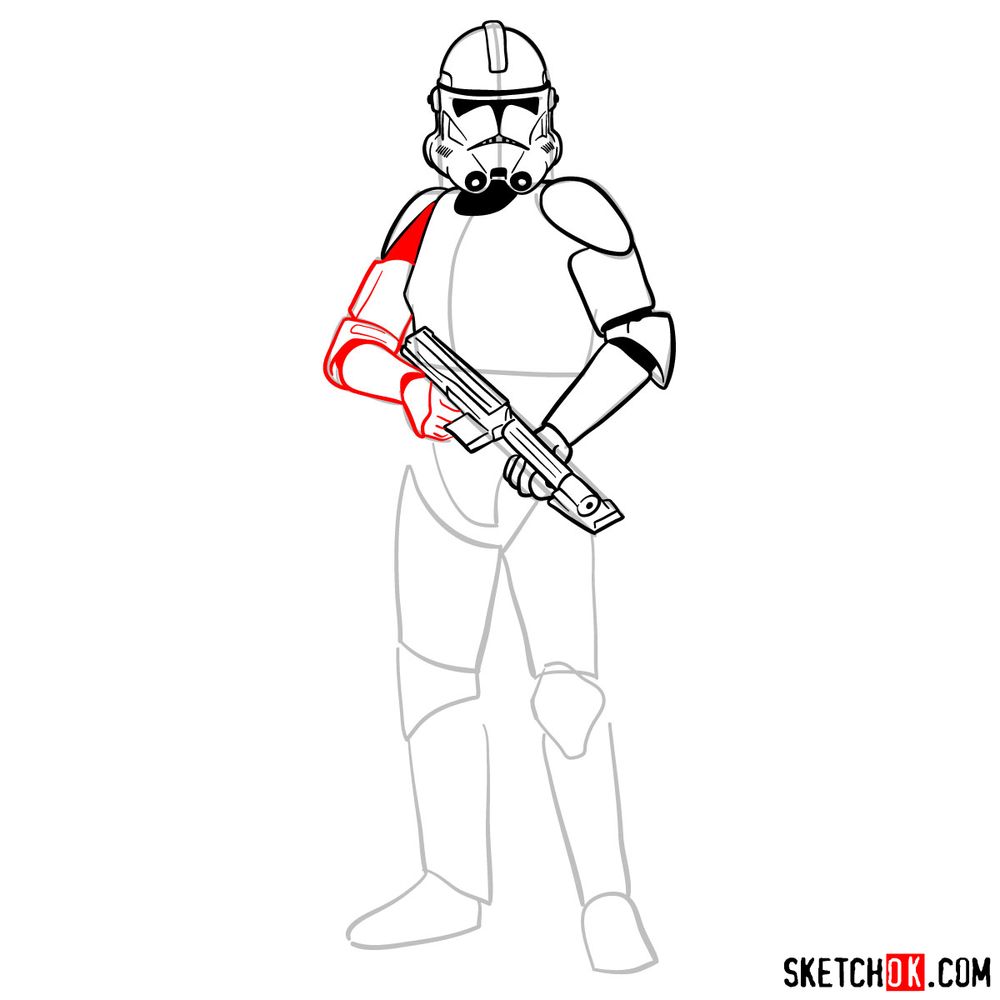 How to draw the Clone trooper - step 10