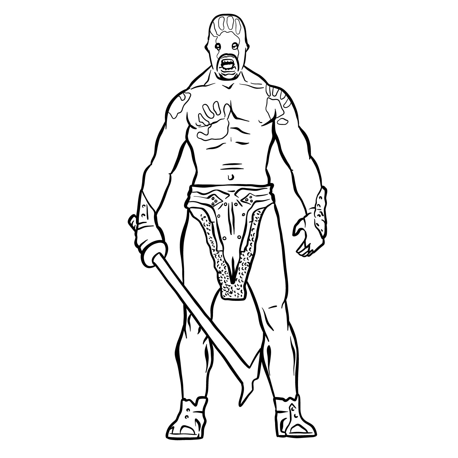 How to draw an Uruk-Hai Berserker - coloring