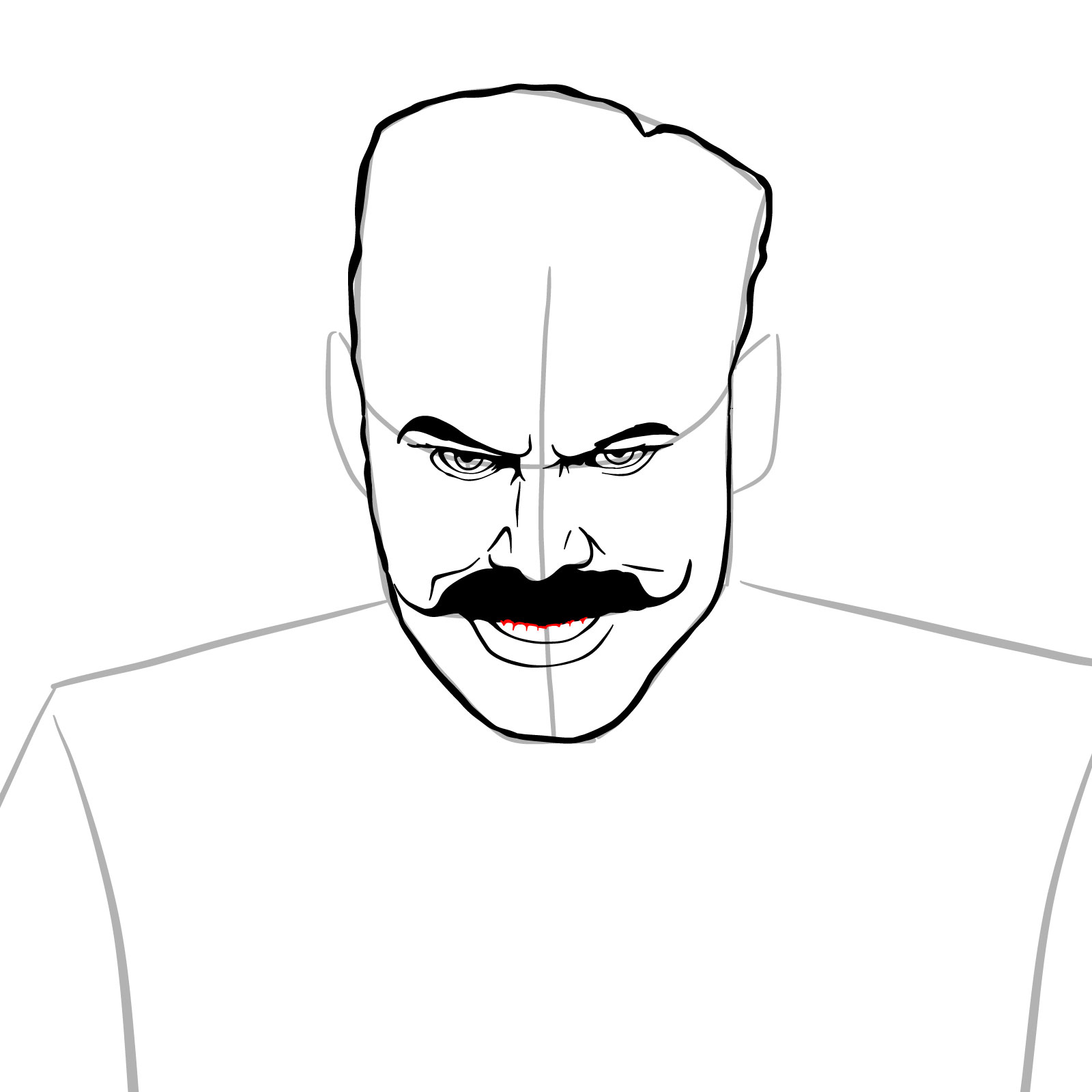 How to draw Doctor Robotnik from the 1st film - step 16