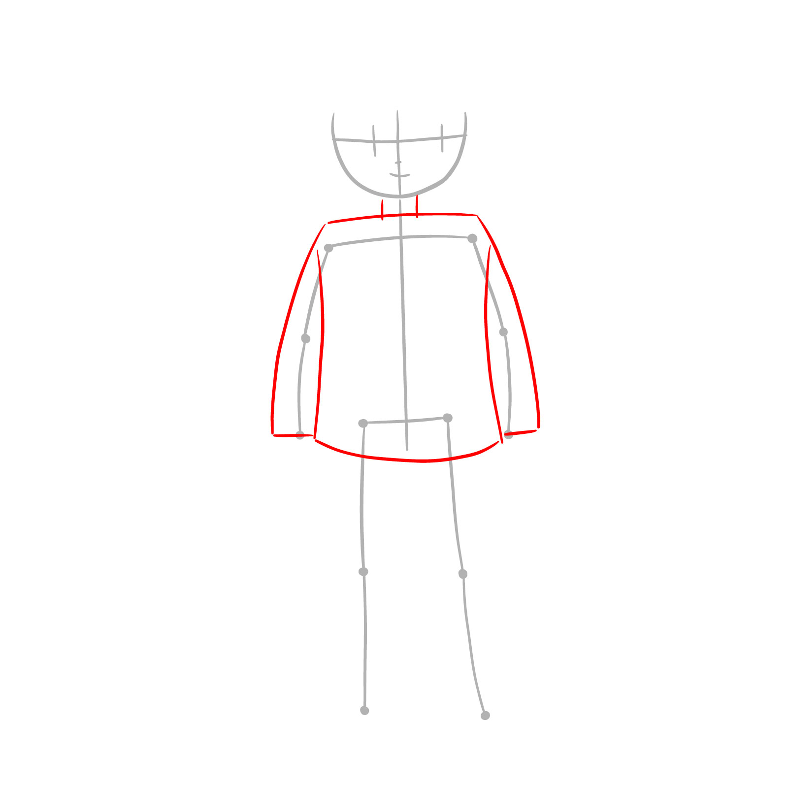 How to draw Scott Pilgrim full body - step 02