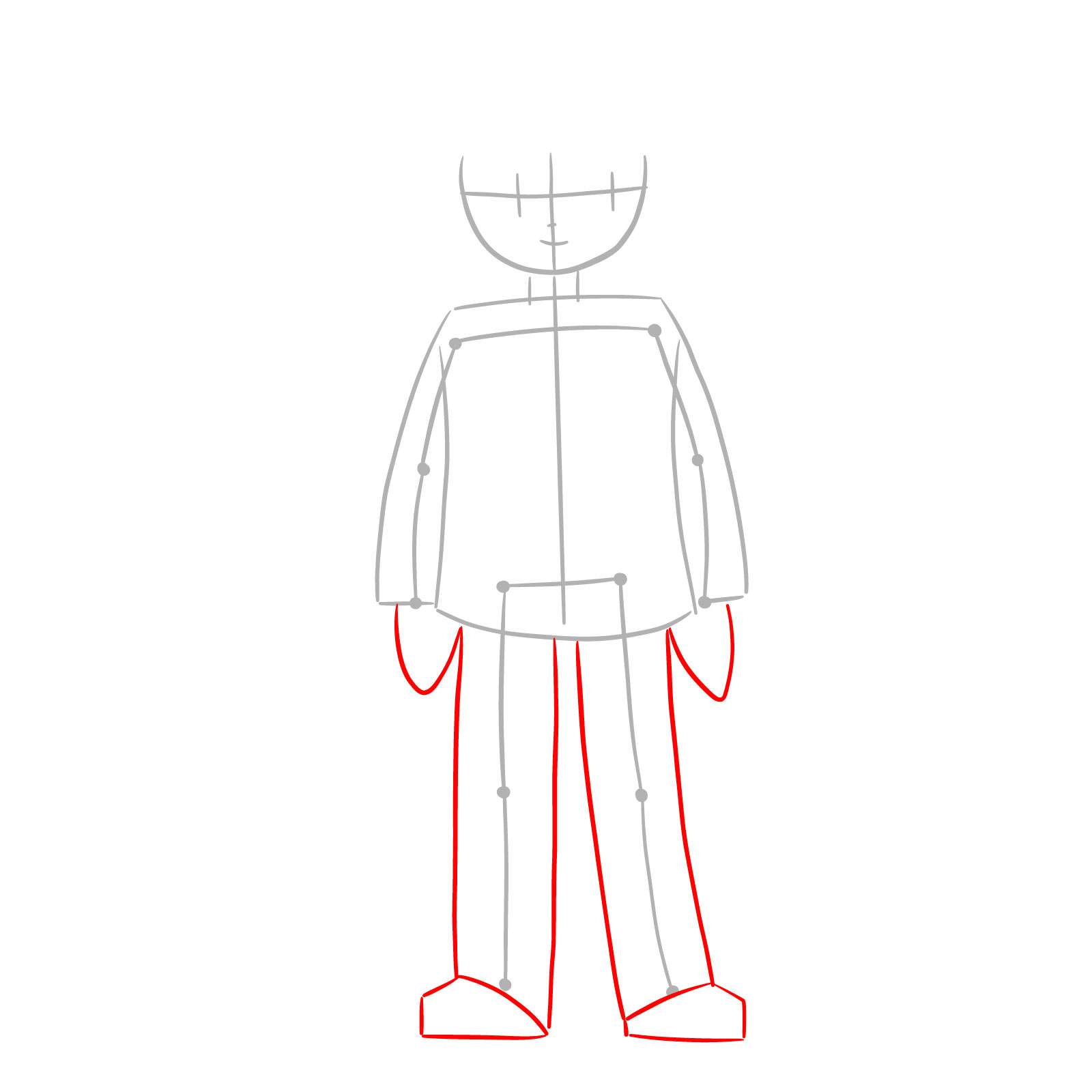 How to draw Scott Pilgrim full body - step 03