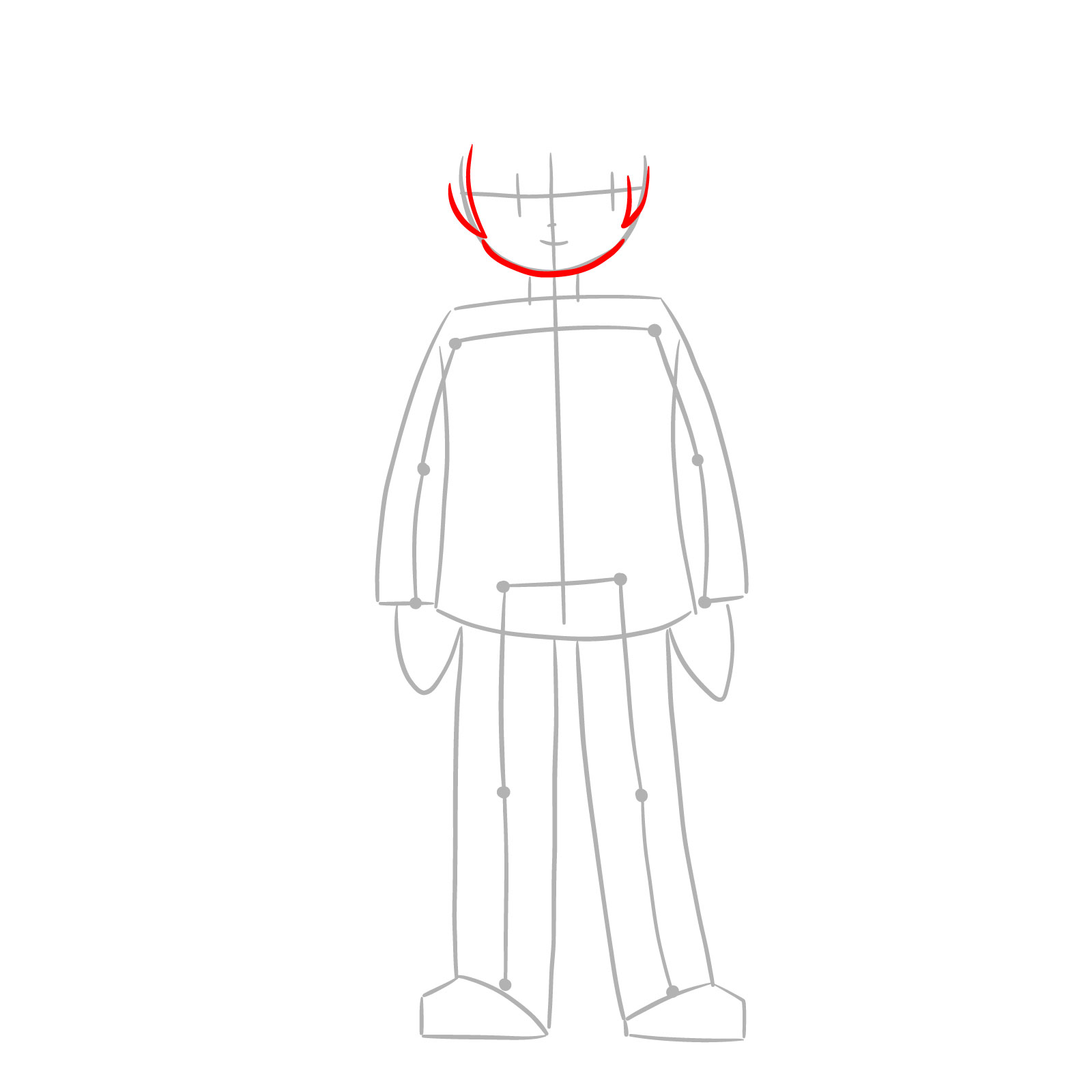How to draw Scott Pilgrim full body - step 04