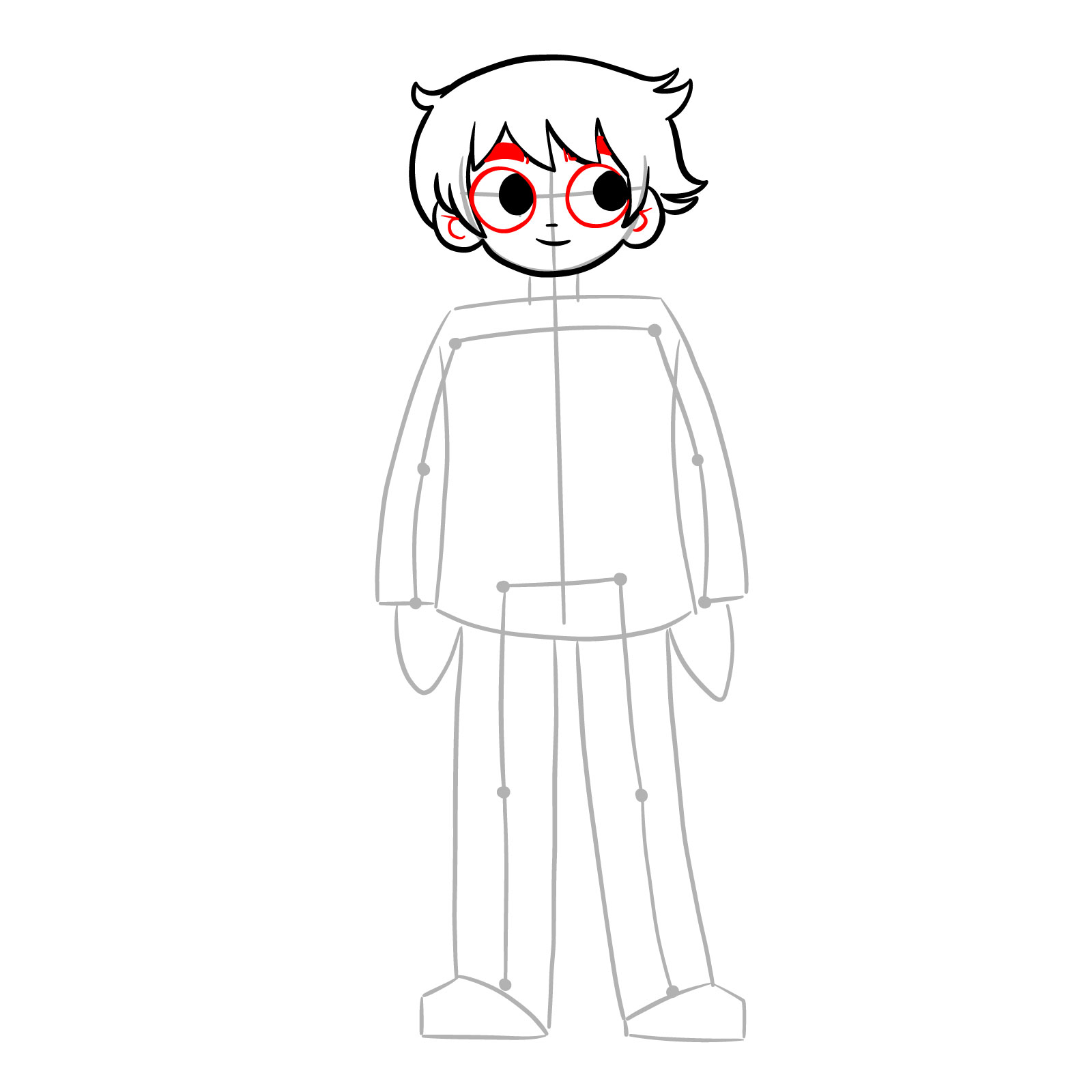 How to draw Scott Pilgrim full body - step 08