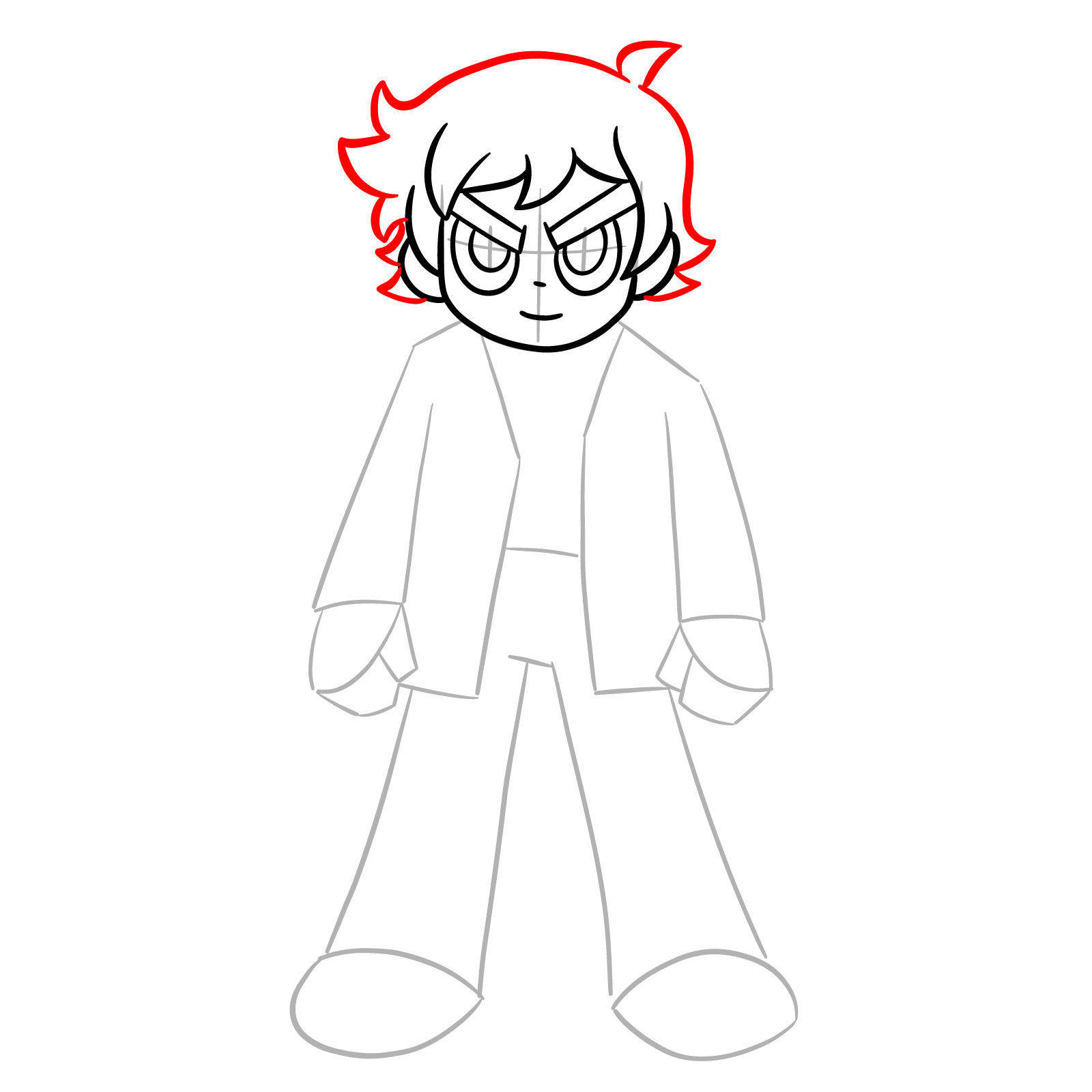 How to Draw Scott Pilgrim EX - step 08