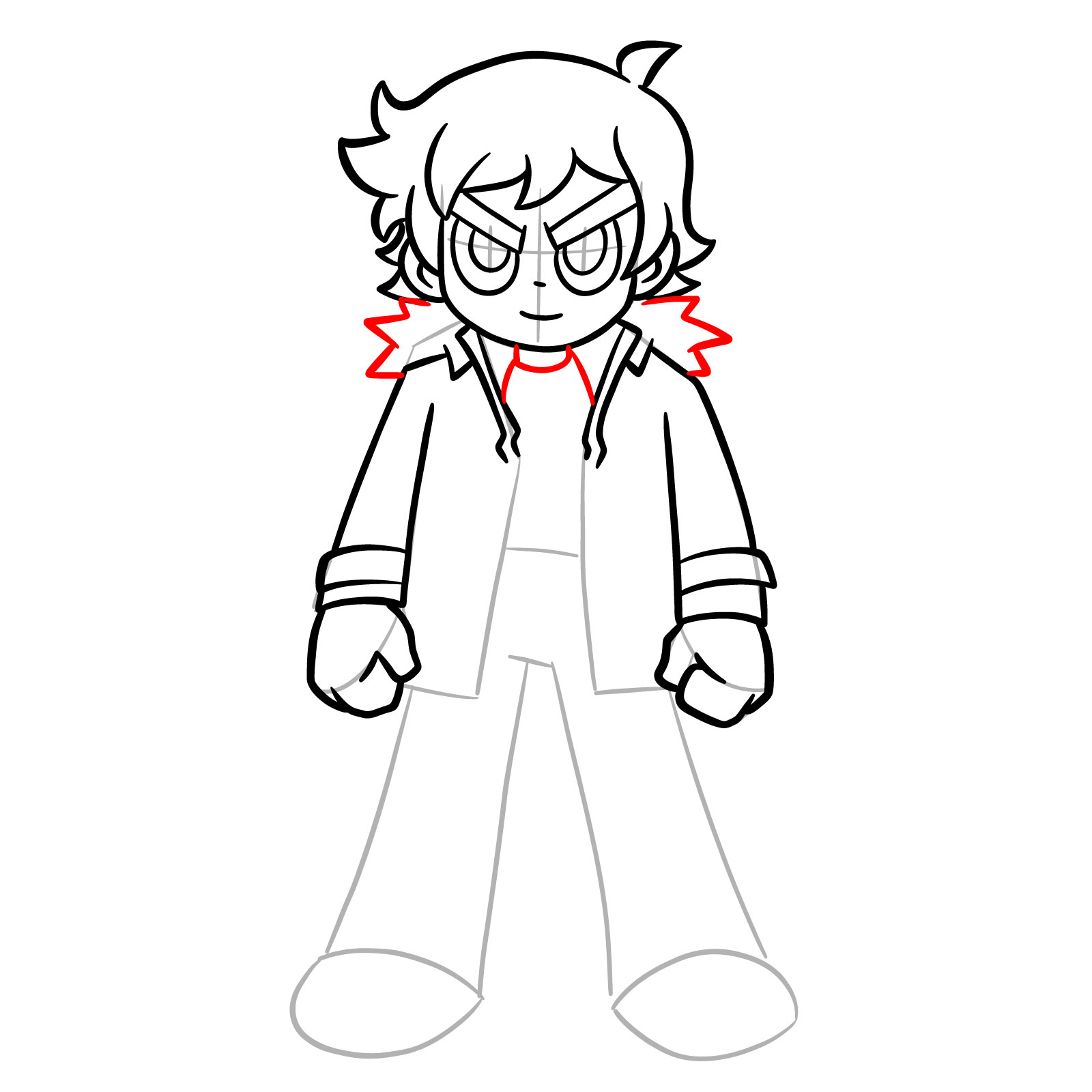 How to Draw Scott Pilgrim EX - step 12