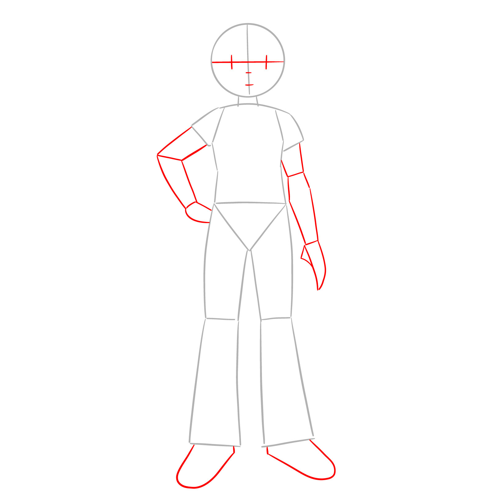 How to Draw Stacey Pilgrim from SPTO - step 02