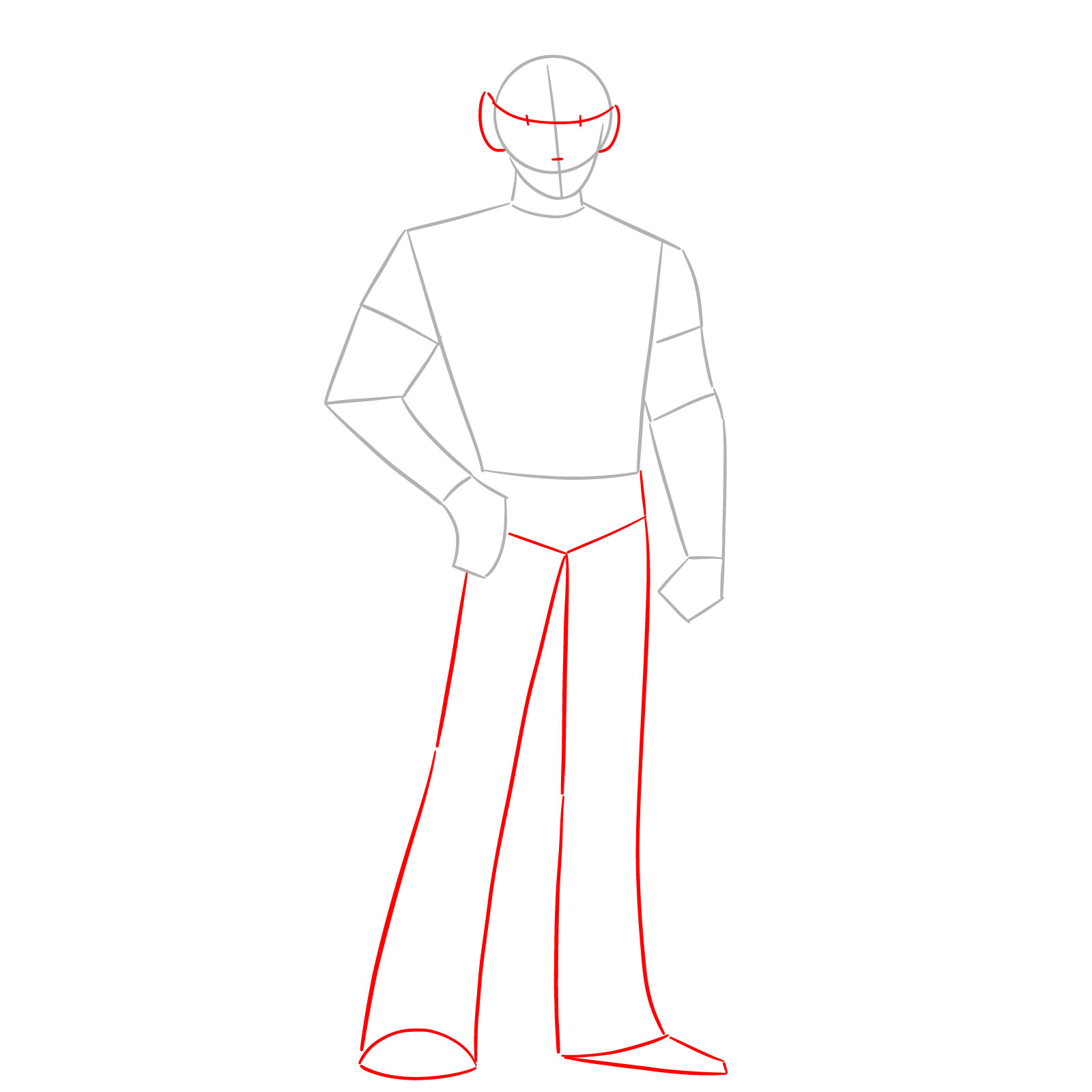 How to Draw Todd Ingram from SPTO - step 02