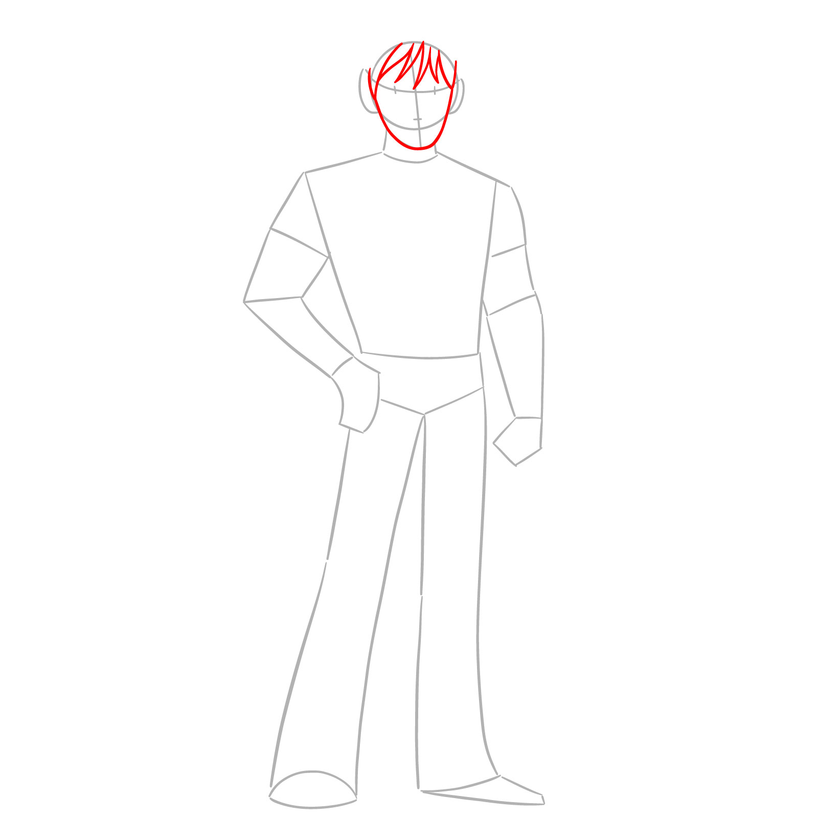 How to Draw Todd Ingram from SPTO - step 03