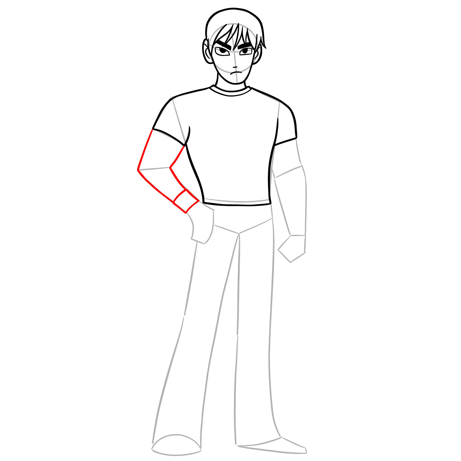 How to Draw Todd Ingram from SPTO - step 10