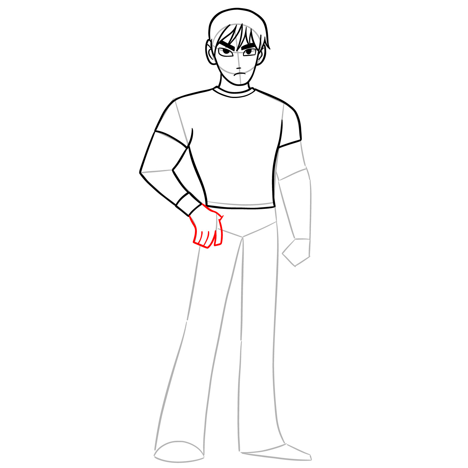 How to Draw Todd Ingram from SPTO - step 11