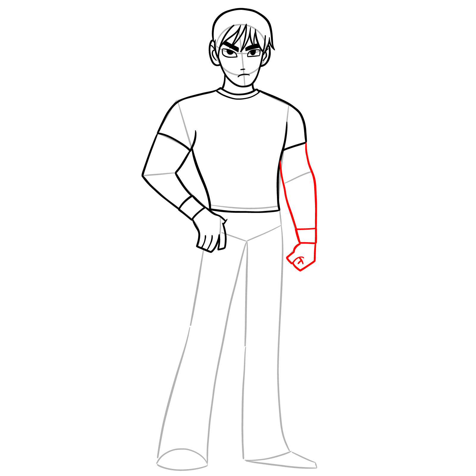 How to Draw Todd Ingram from SPTO - step 12