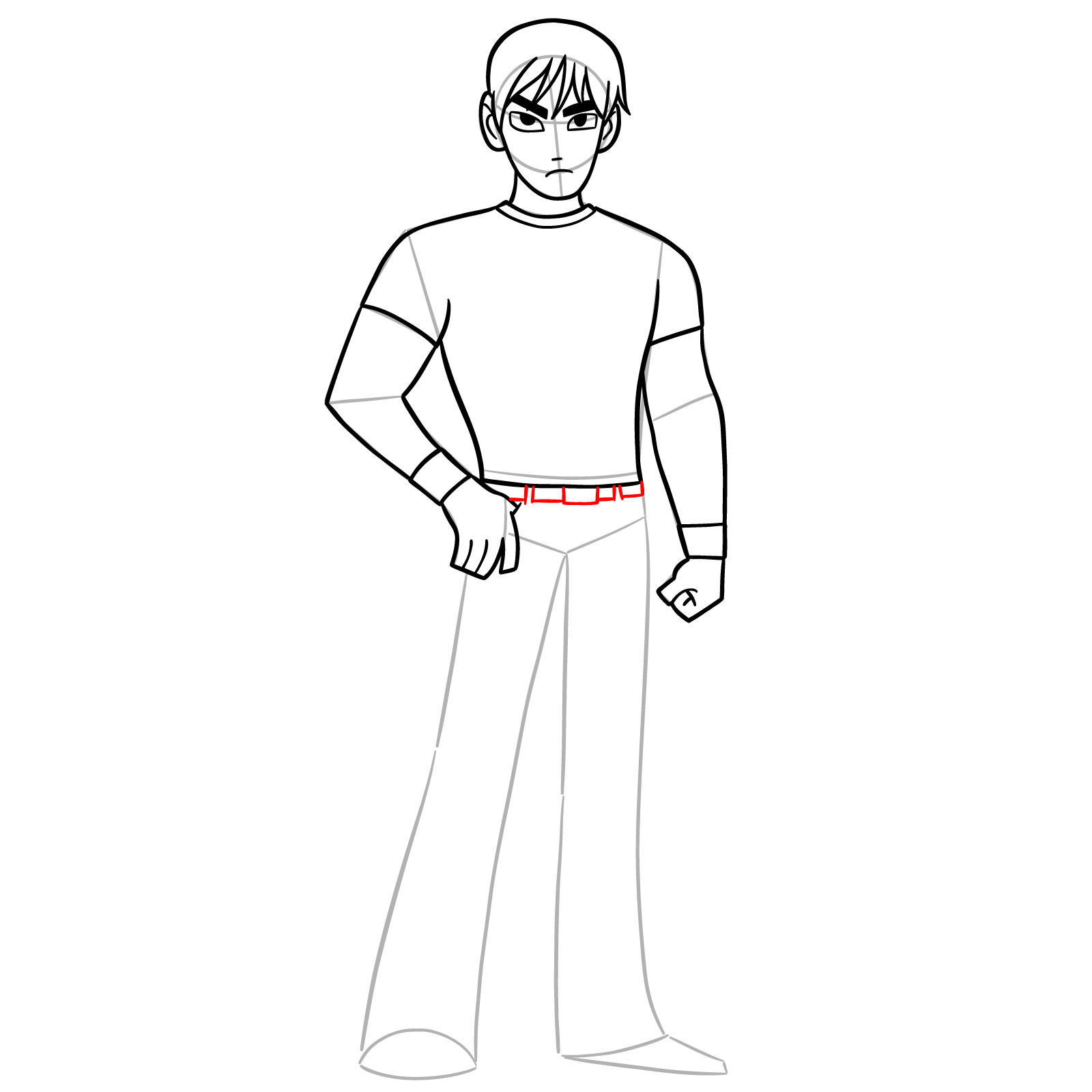 How to Draw Todd Ingram from SPTO - step 13