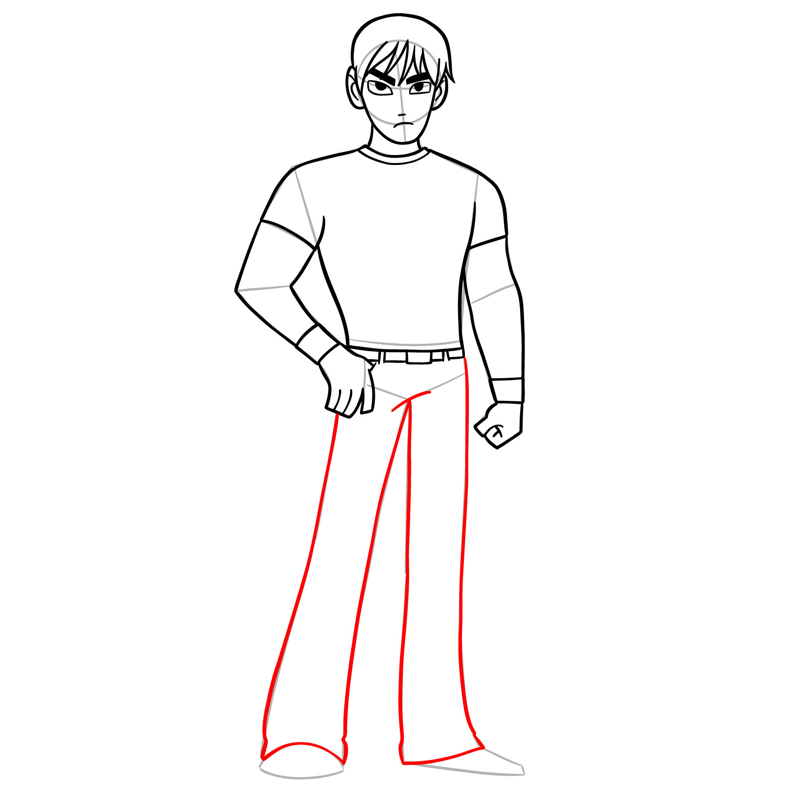 How to Draw Todd Ingram from SPTO - step 14