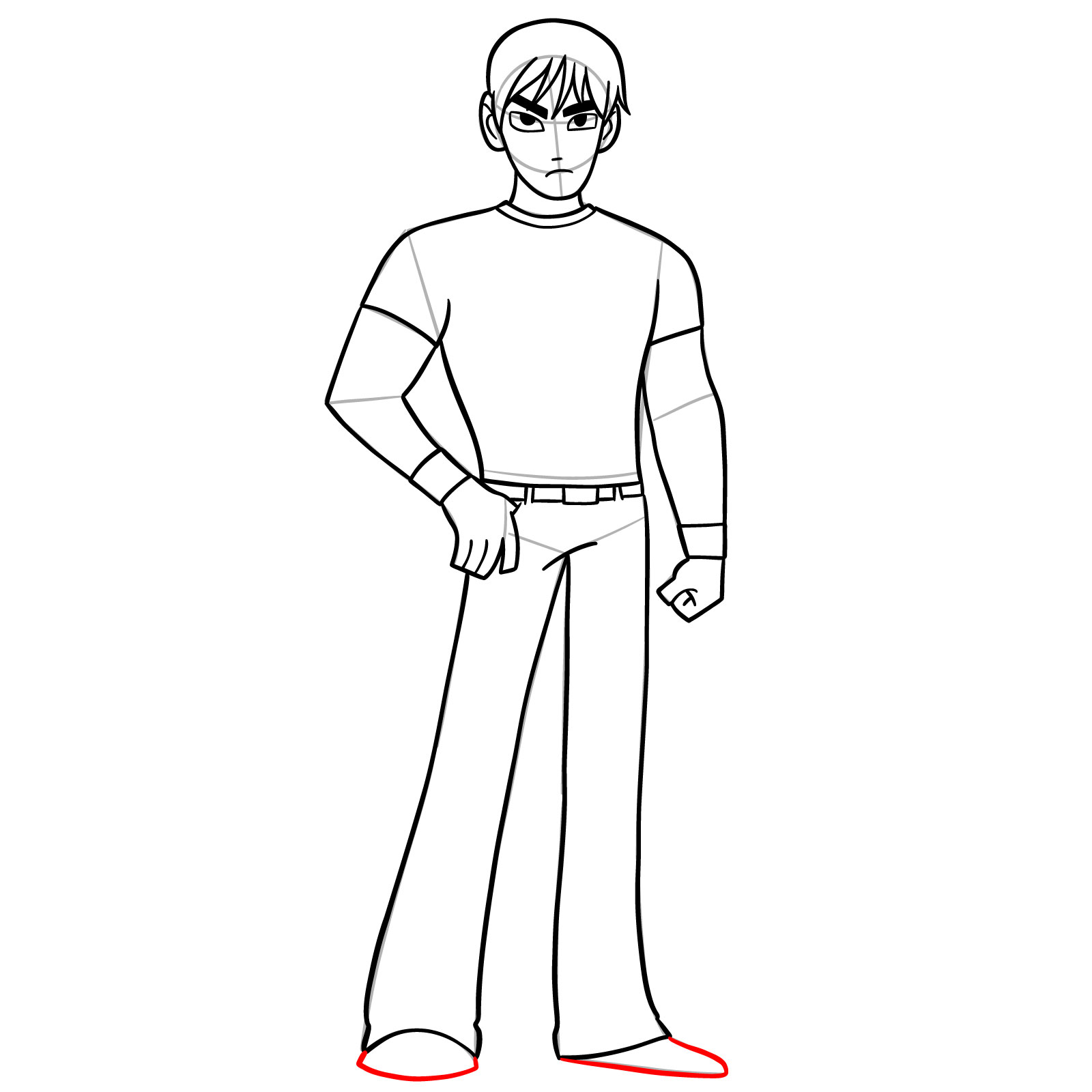 How to Draw Todd Ingram from SPTO - step 15