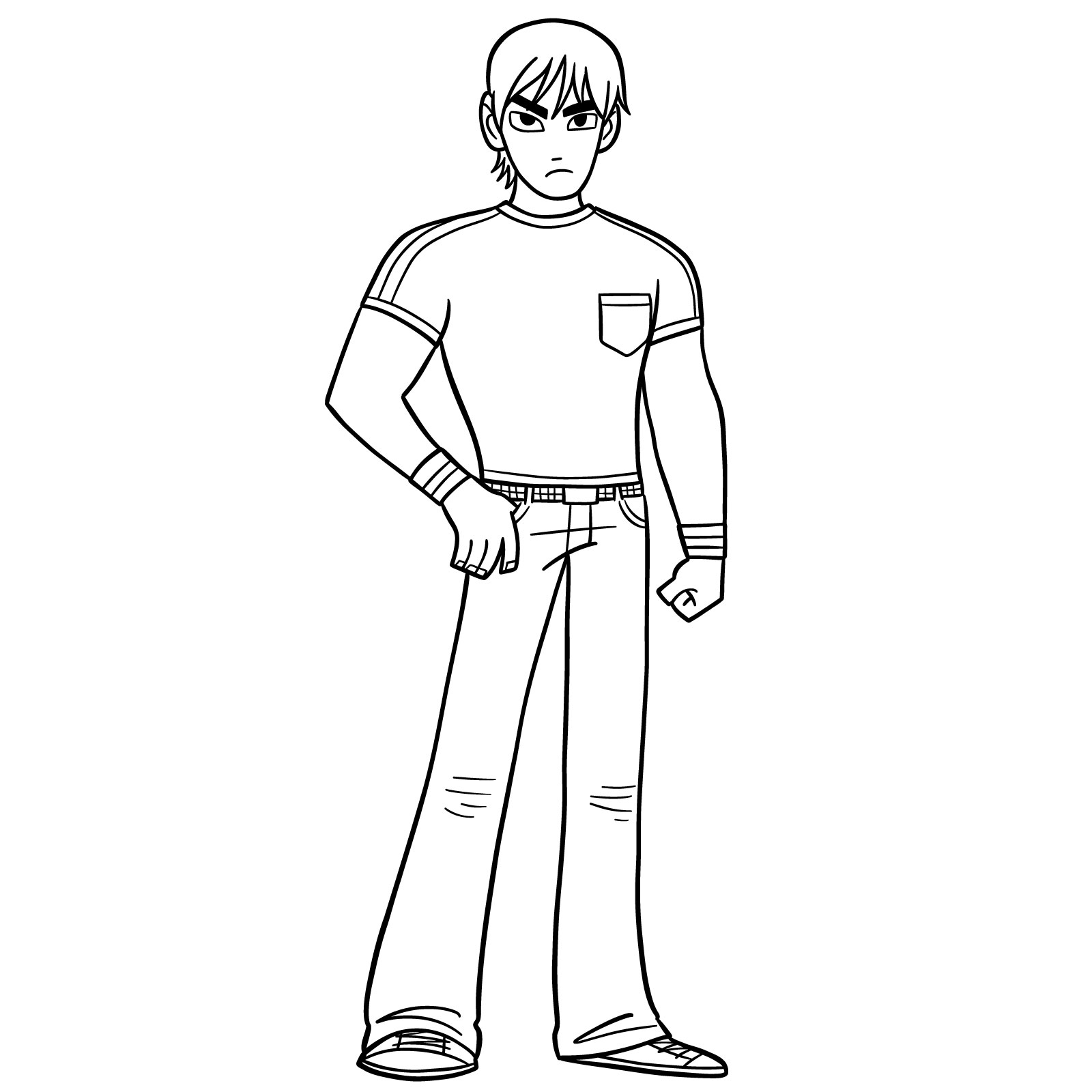 How to Draw Todd Ingram from SPTO - step 19