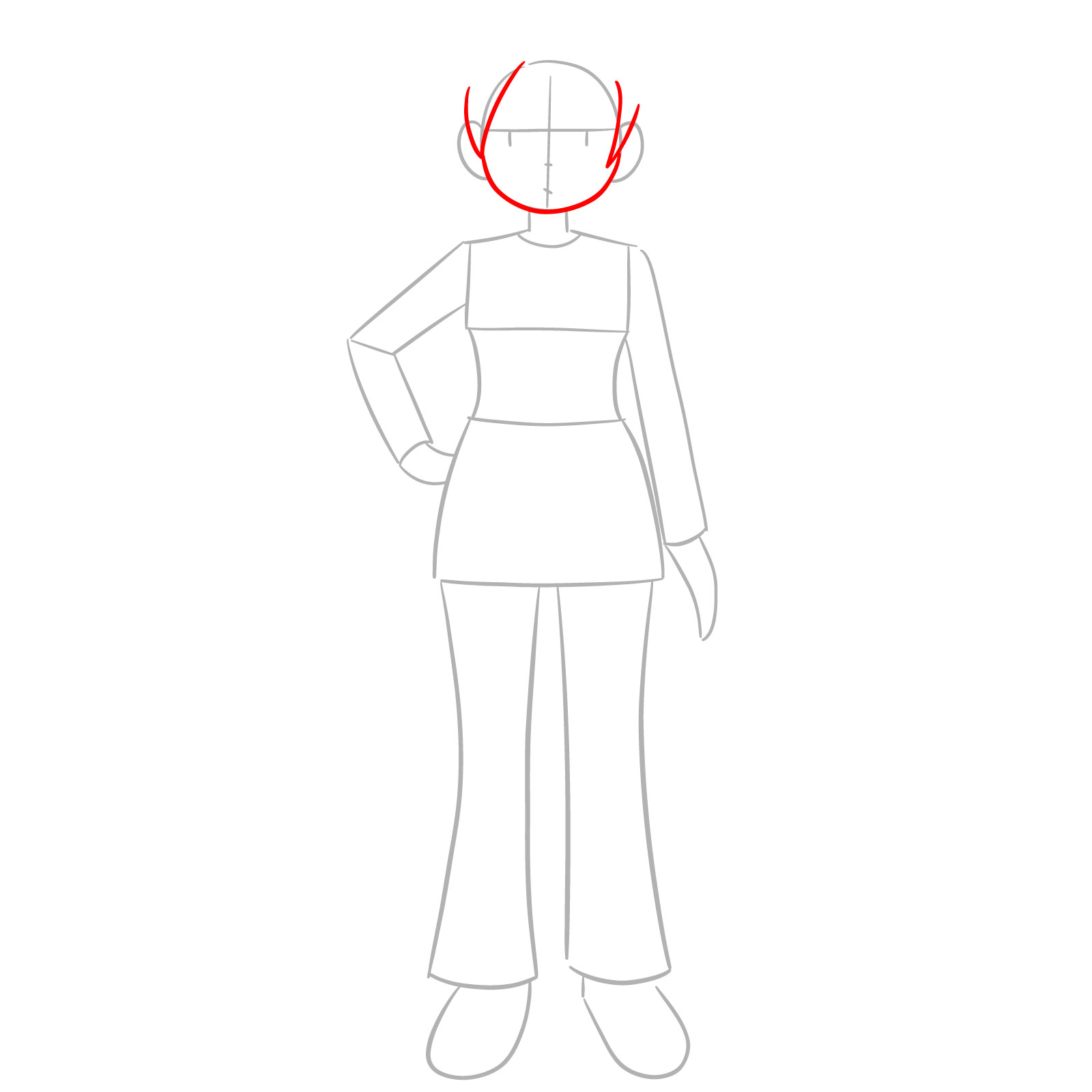 How to Draw Julie Powers from SPTO - step 03