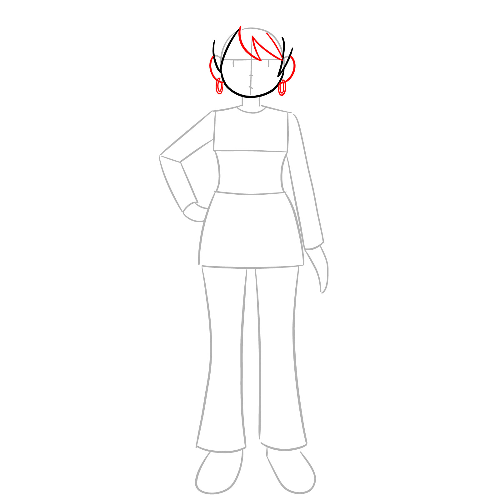 How to Draw Julie Powers from SPTO - step 04