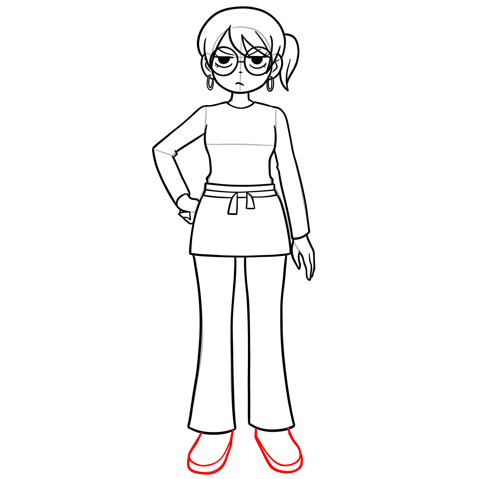 How to Draw Julie Powers from SPTO - step 15