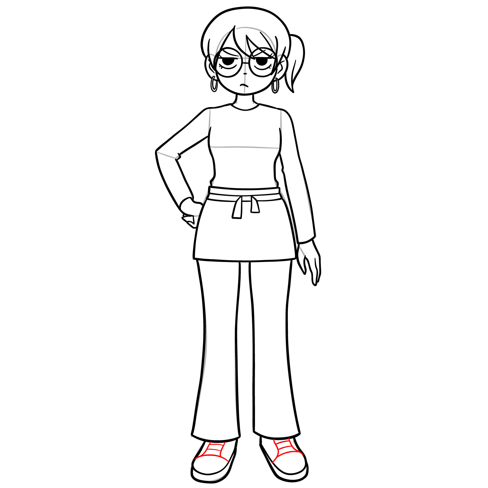 How to Draw Julie Powers from SPTO - step 16