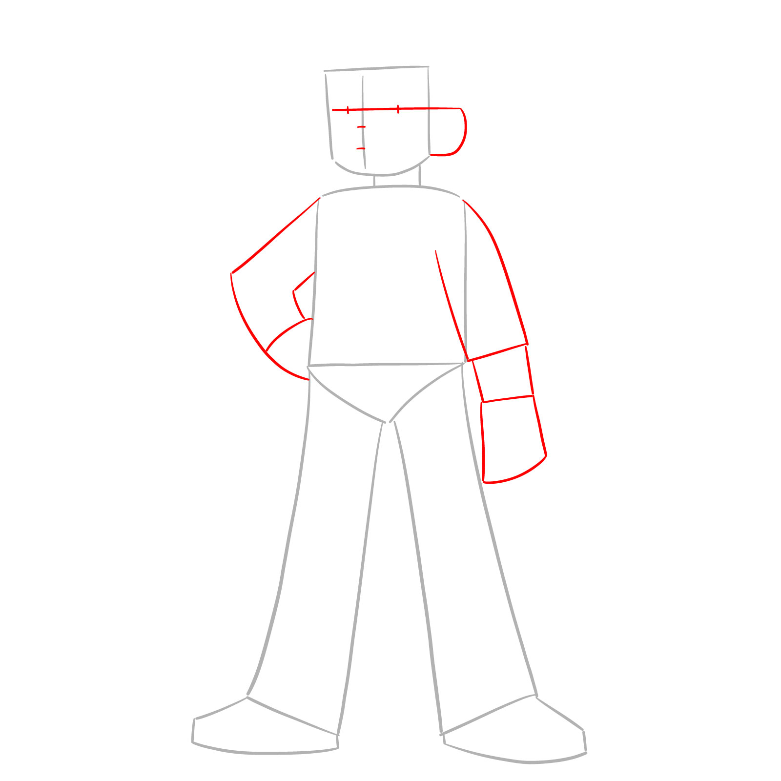 How to Draw Stephen Stills from SPTO - step 02