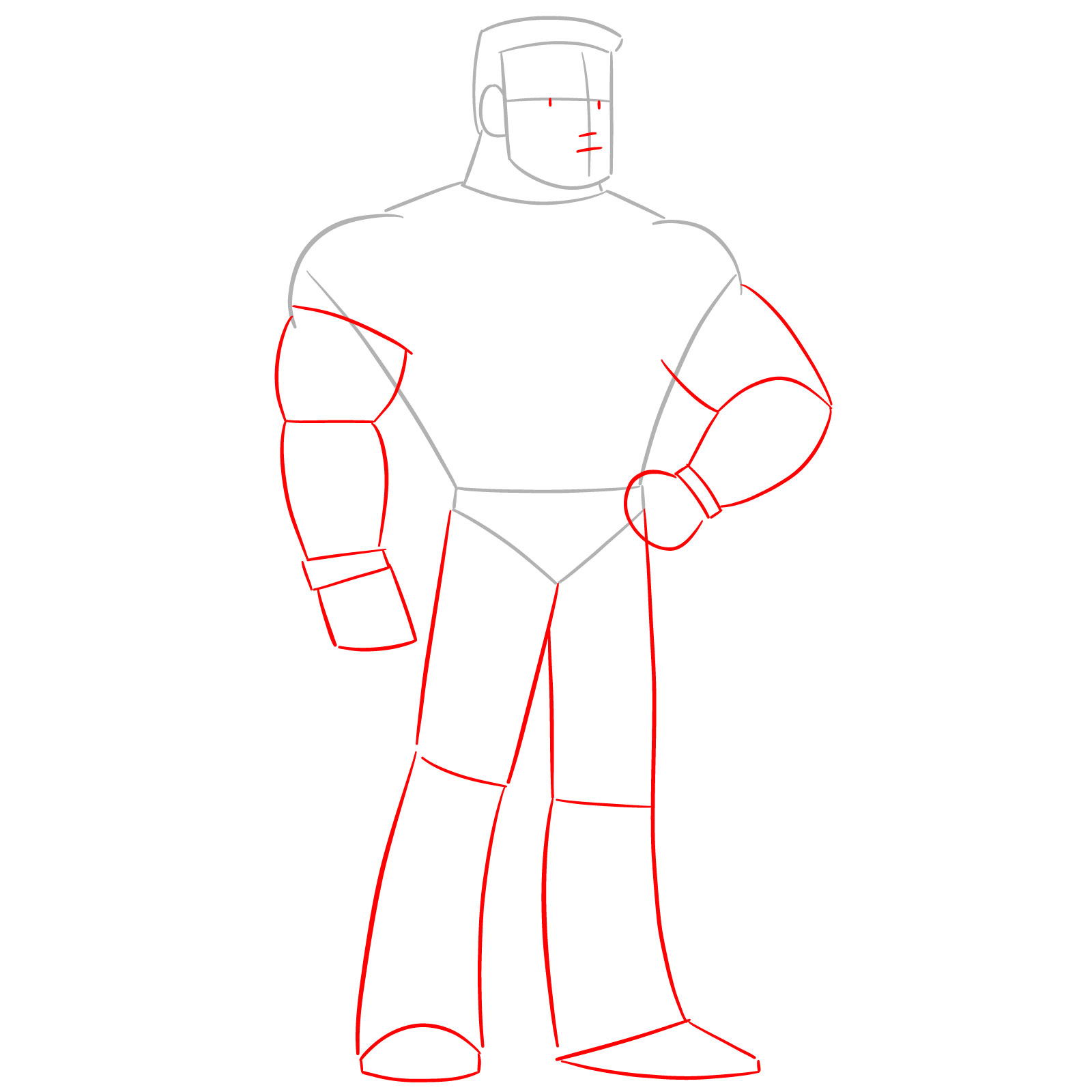 How to Draw Lucas Lee from SPTO - step 02